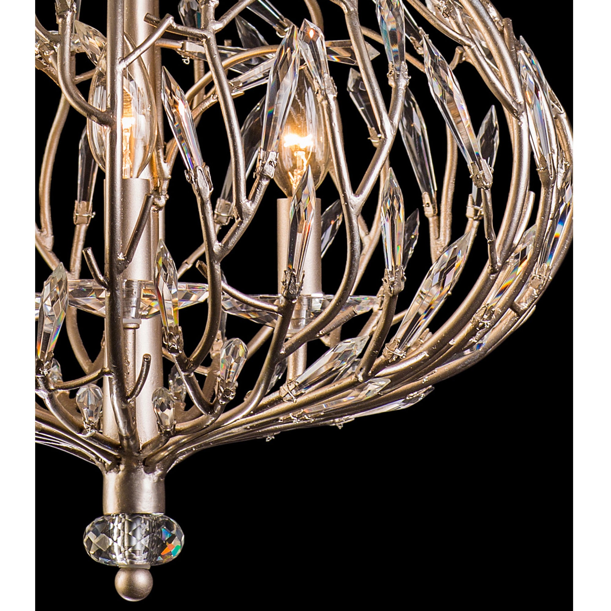 Bask 3 Light Crystal Pendant - Gold Dust