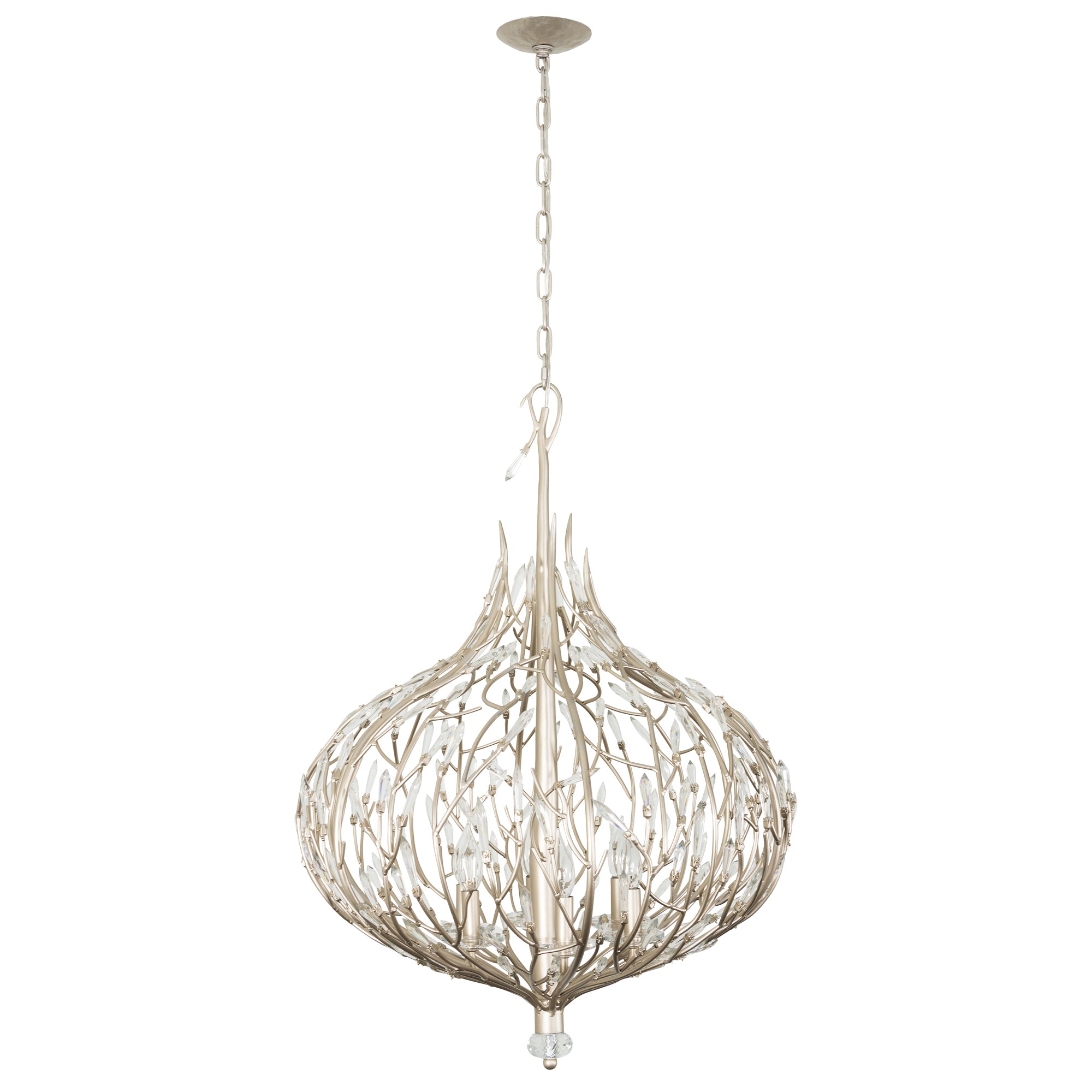 Bask 6 Light Crystal Pendant - Gold Dust