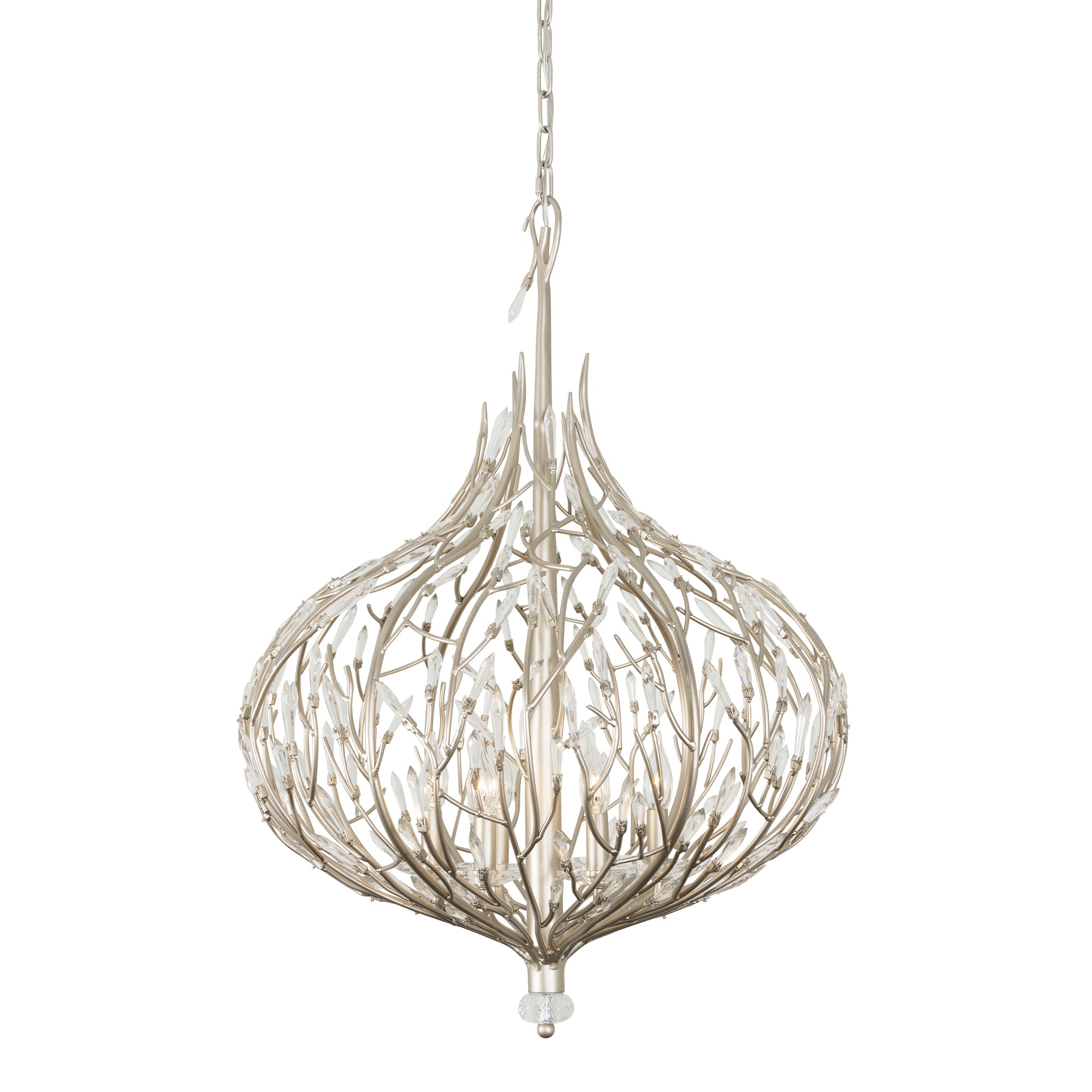 Bask 6 Light Crystal Pendant - Gold Dust