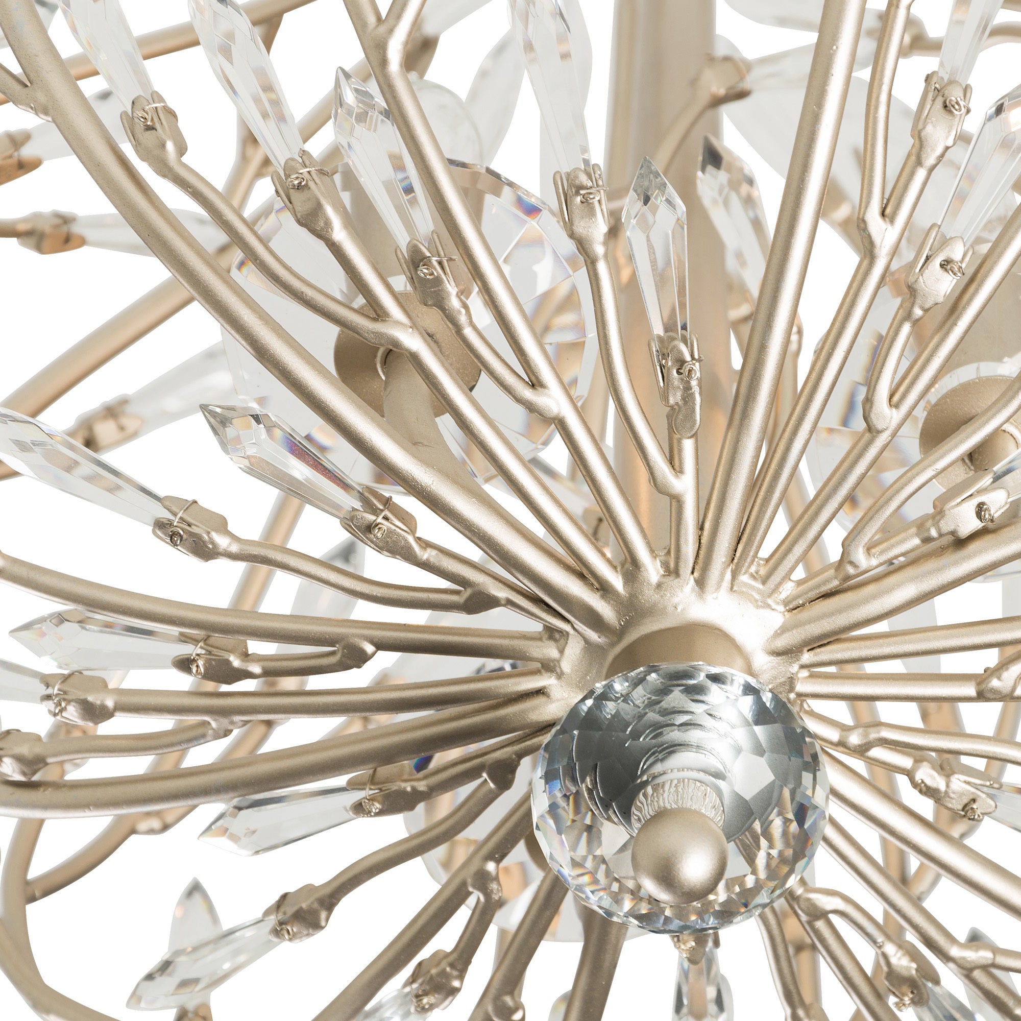 Bask 6 Light Crystal Pendant - Gold Dust