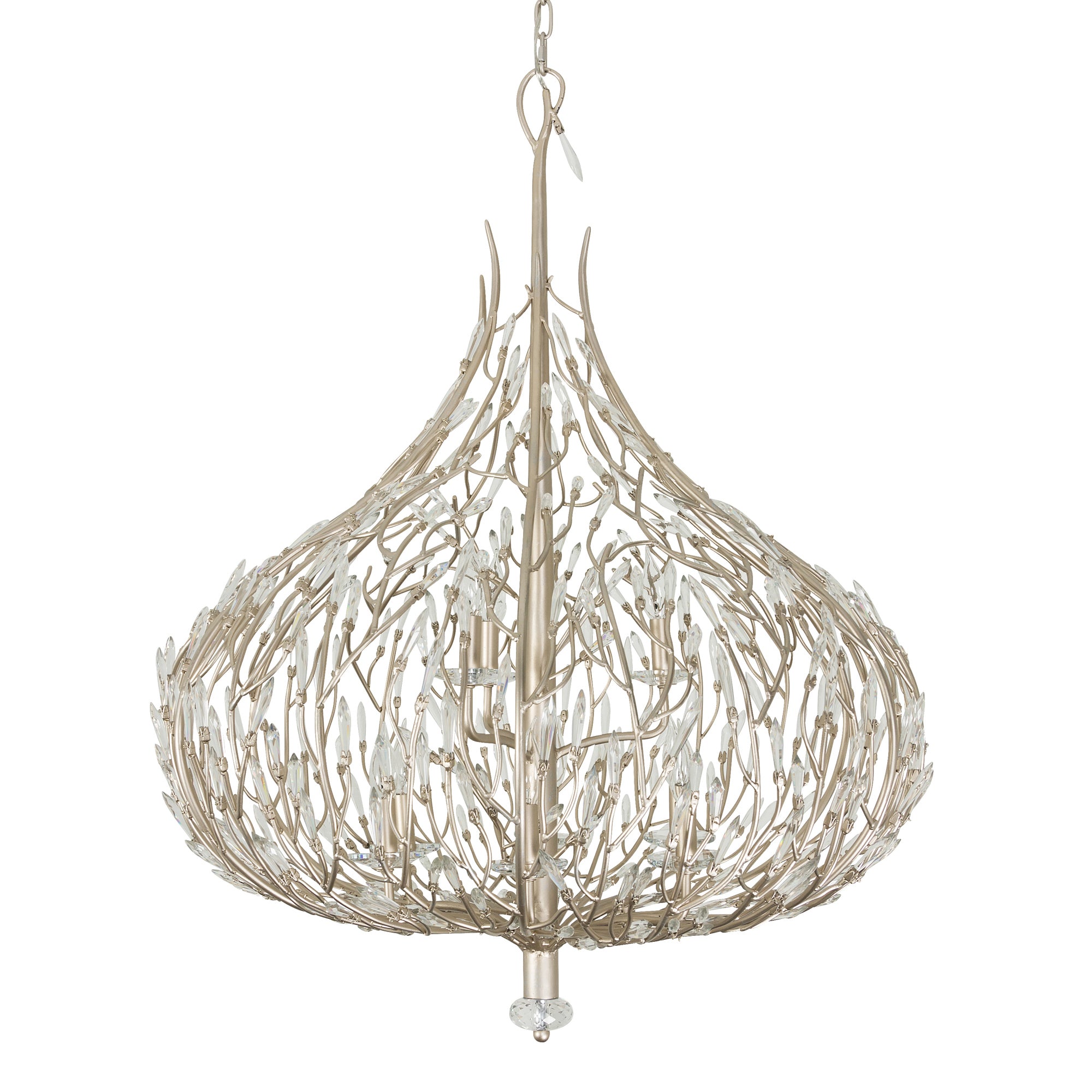 Bask 9 Light Crystal Pendant - Gold Dust