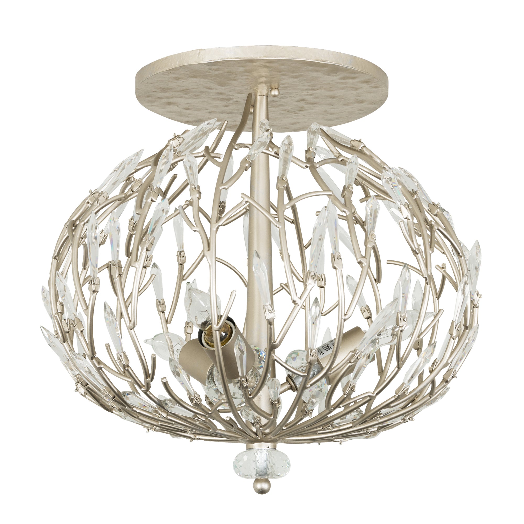 Bask 3-Light Crystal Ceiling Mount