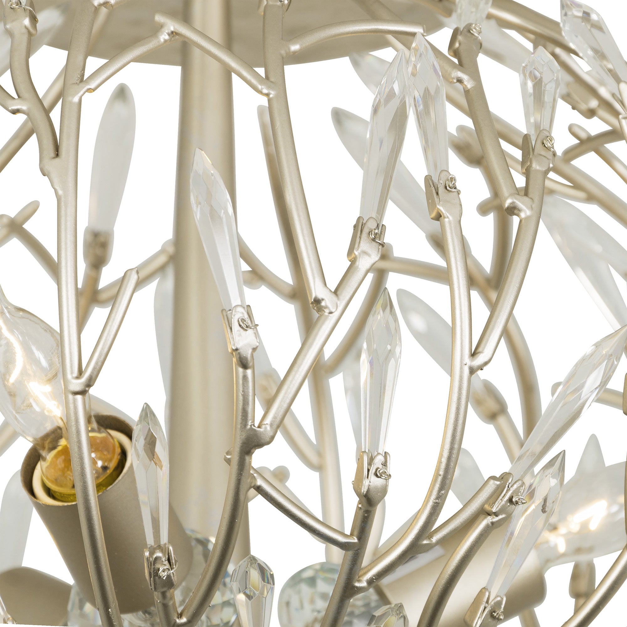 Bask 3 Light Crystal Semi-Flush - Gold Dust