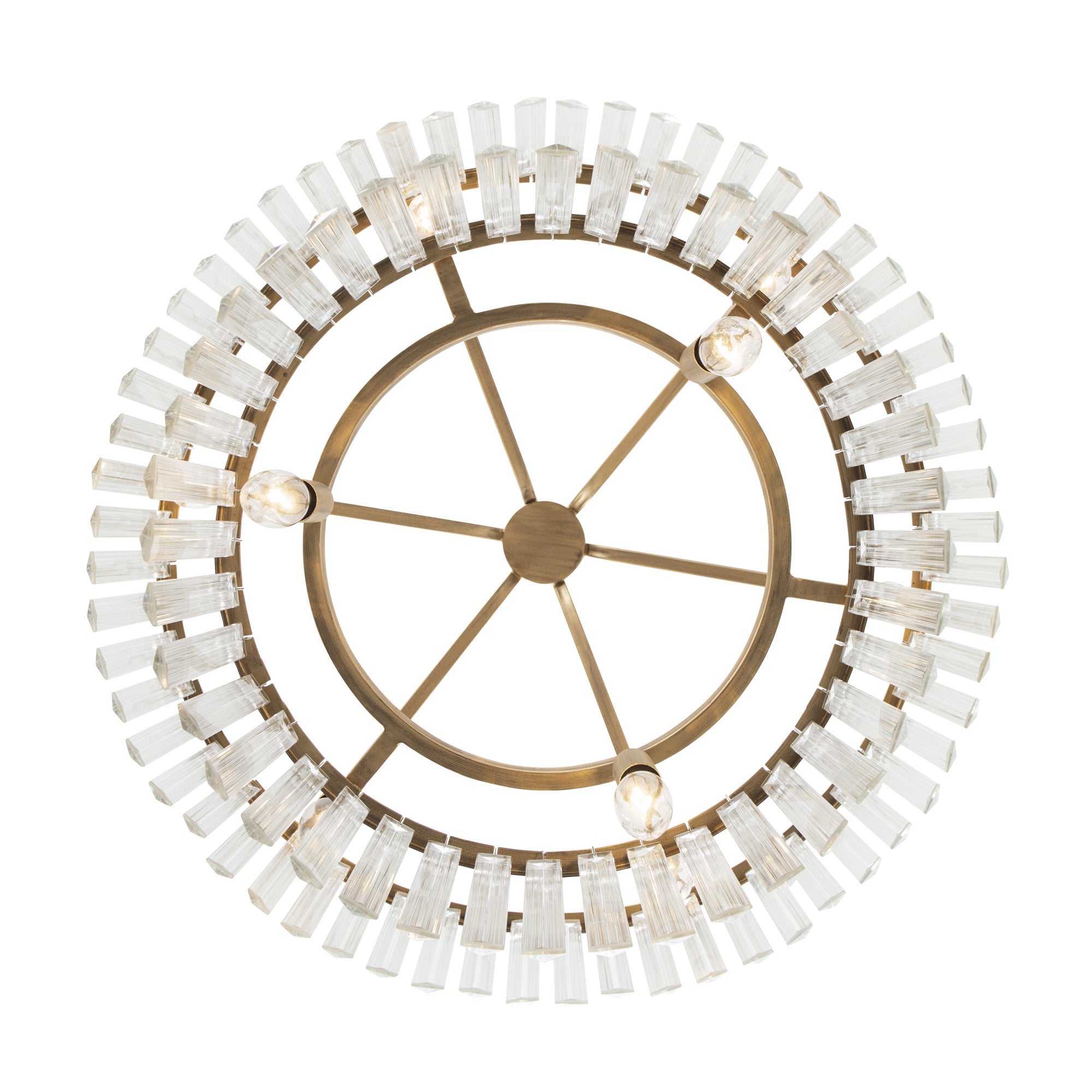 Social Club 9 Light 2-Tier Crystal Pendant - Havana Gold