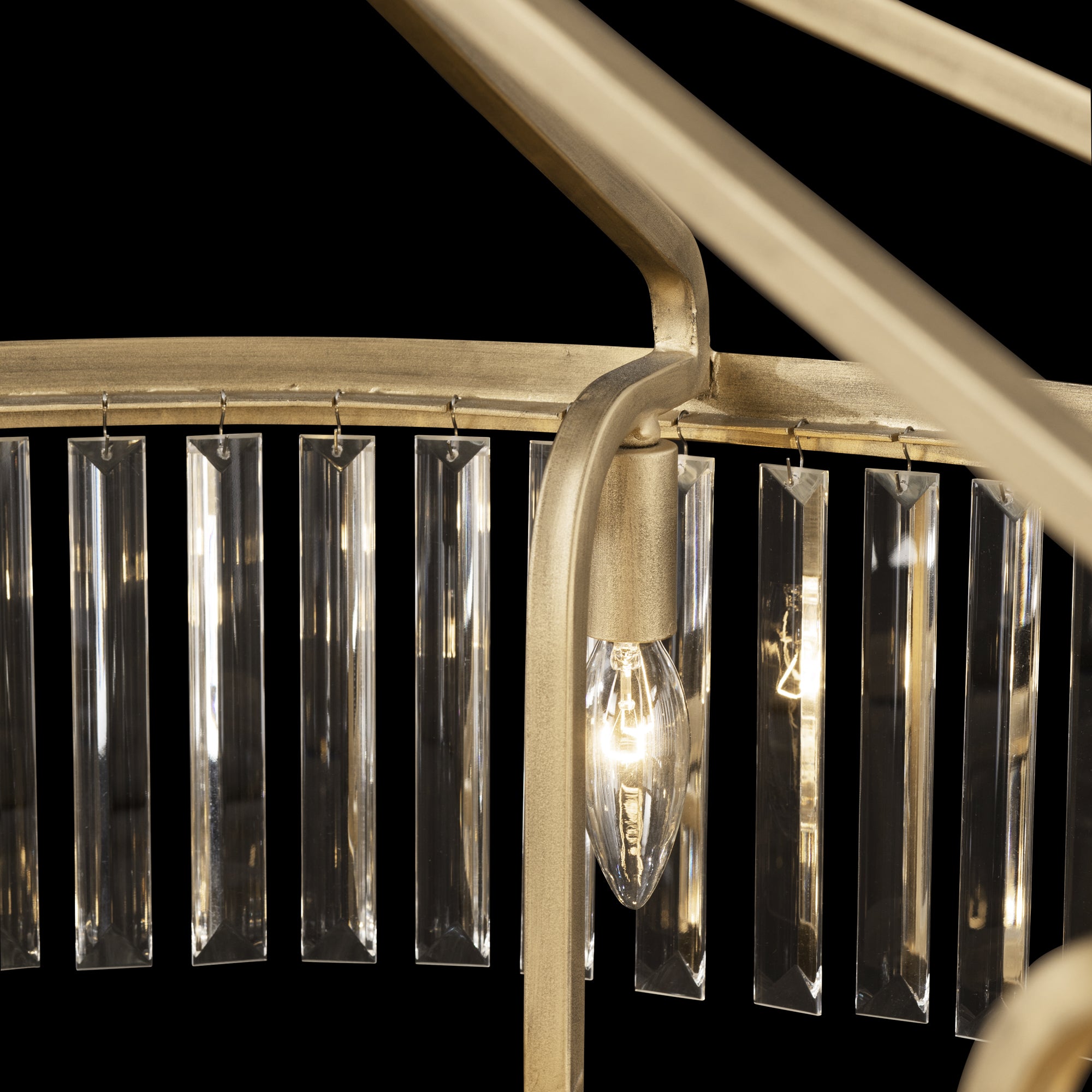 Social Club 9-Light 2-Tier Pendant - Havana Gold