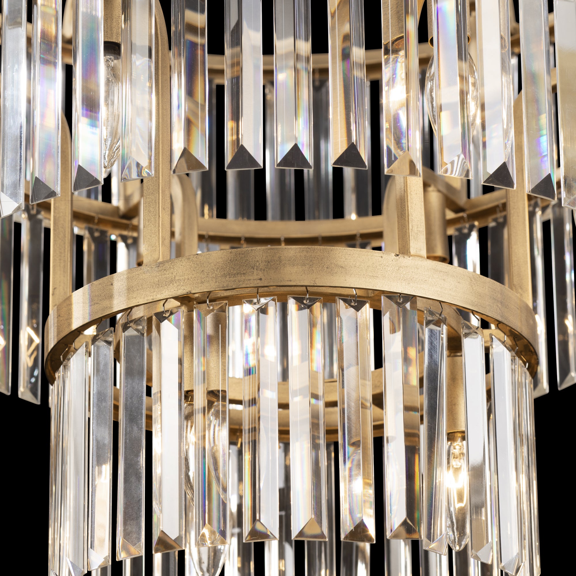Social Club 15-Light 3-Tier Pendant - Havana Gold
