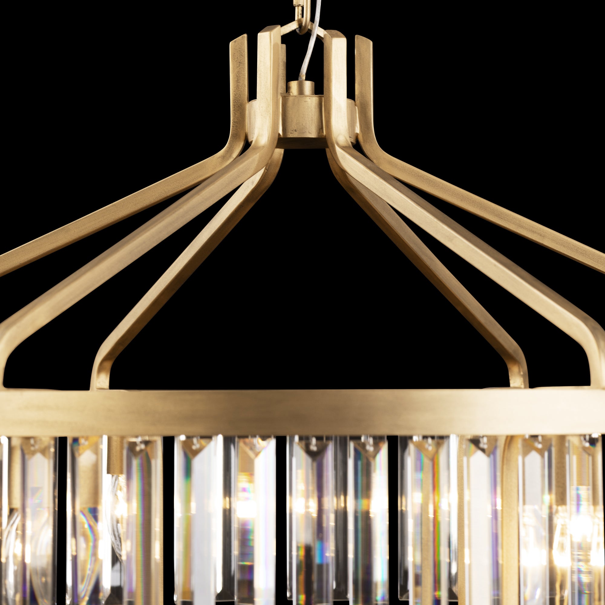 Social Club 15-Light 3-Tier Pendant - Havana Gold