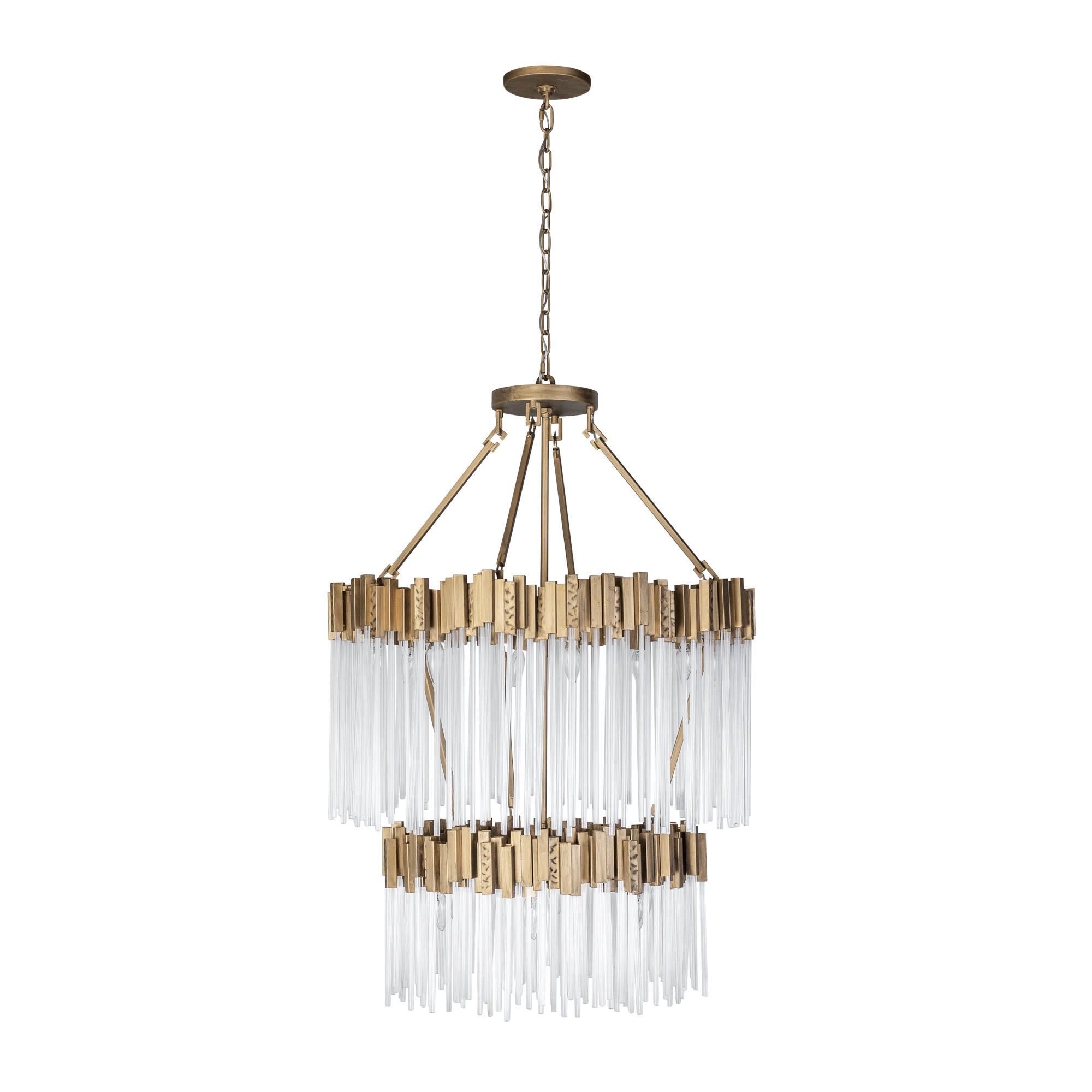 Matrix 14 Light 2-Tier Chandelier - Havana Gold