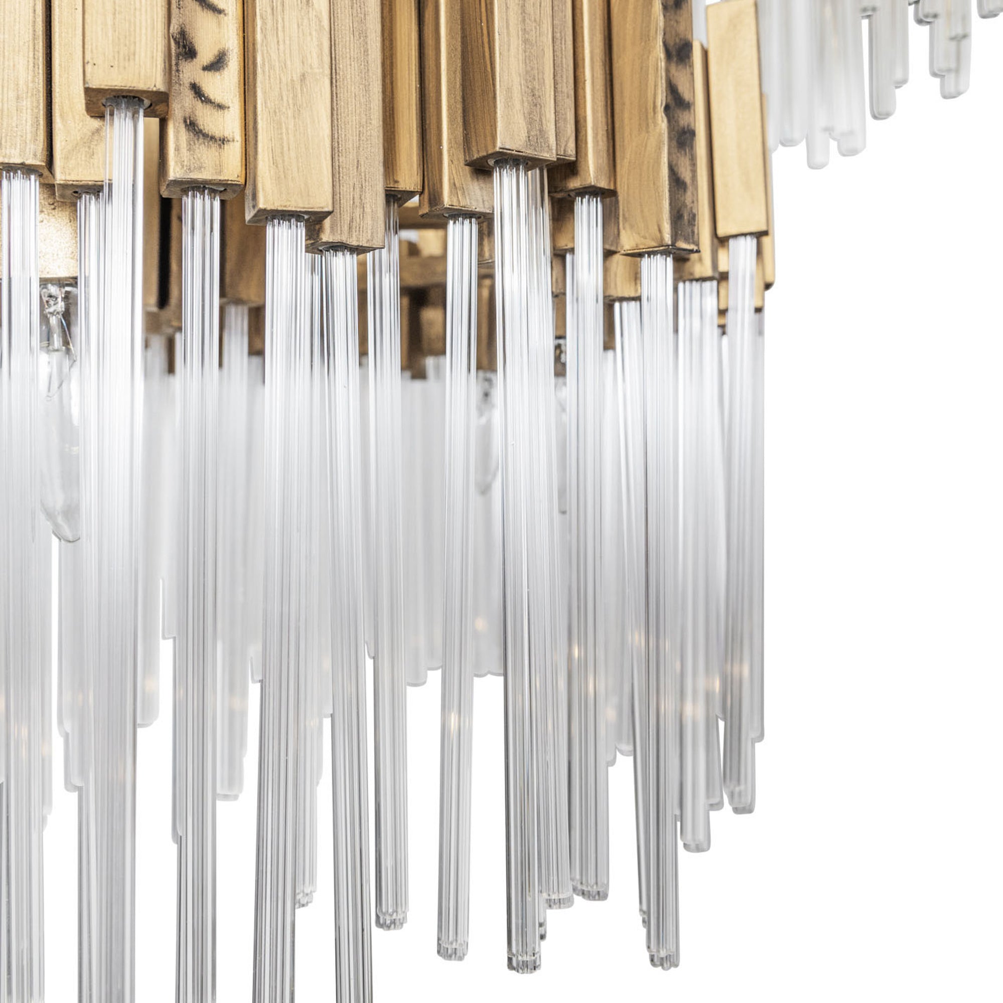 Matrix 14 Light 2-Tier Chandelier - Havana Gold