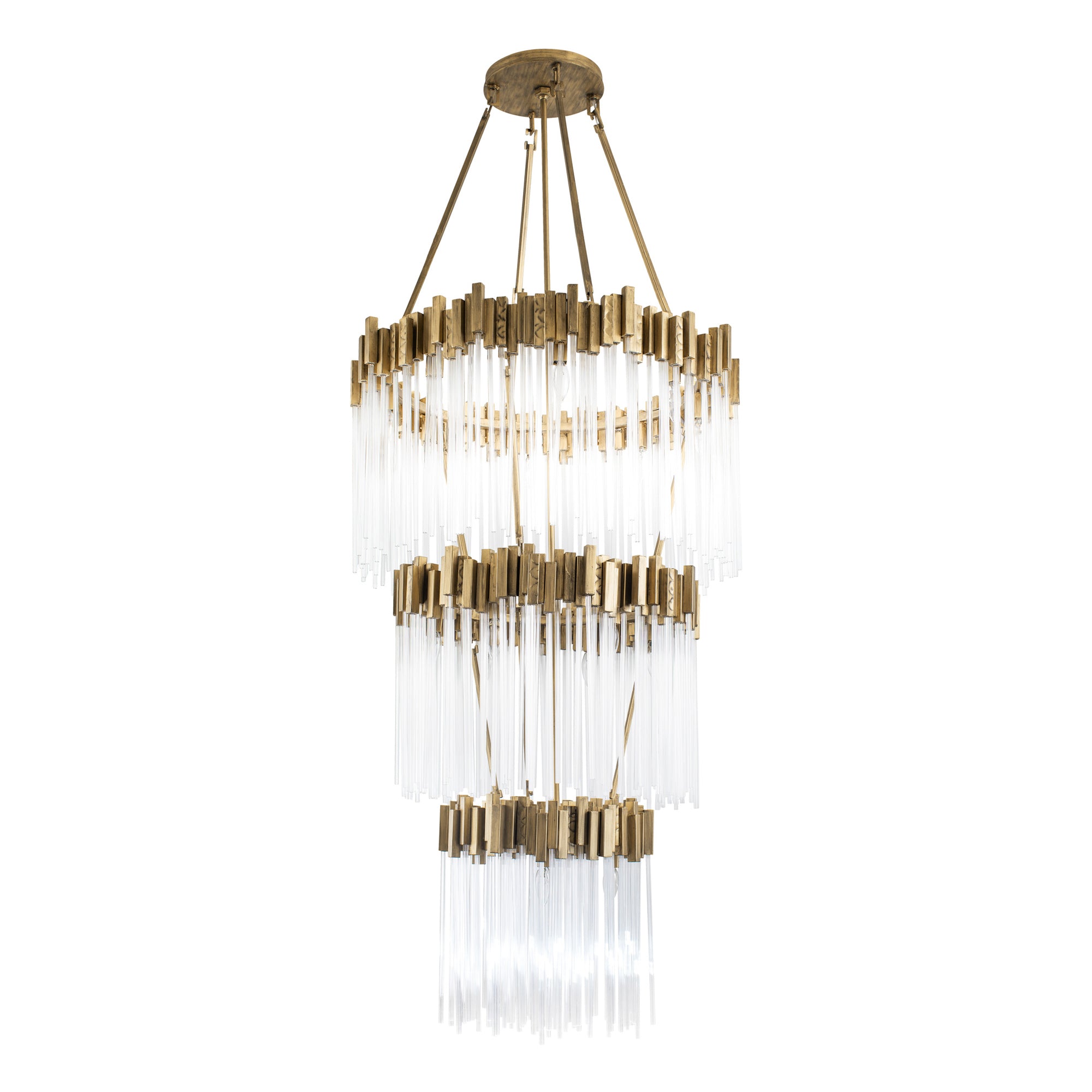 Matrix 18 Light 3-Tier Chandelier - Havana Gold