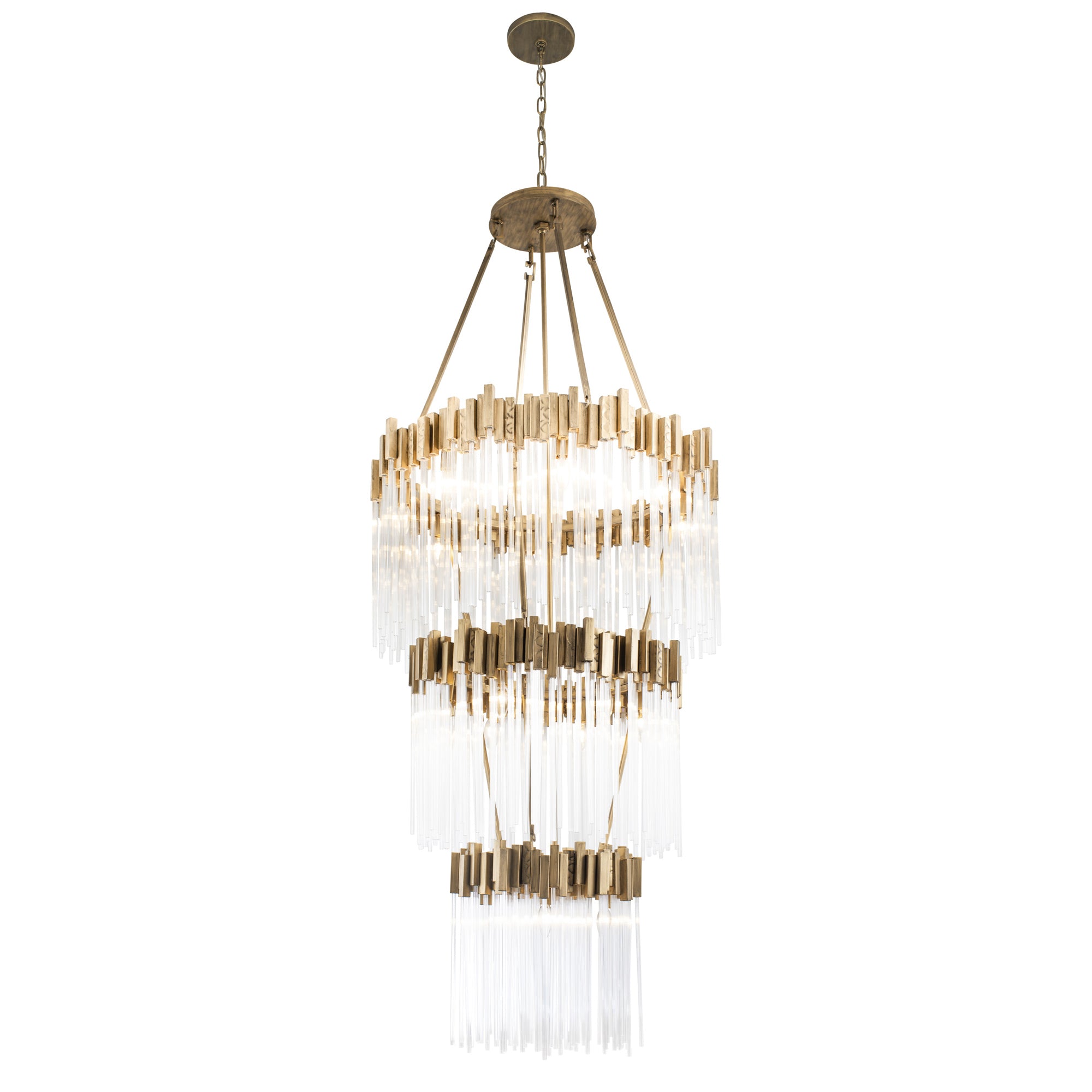 Matrix 18 Light 3-Tier Chandelier - Havana Gold