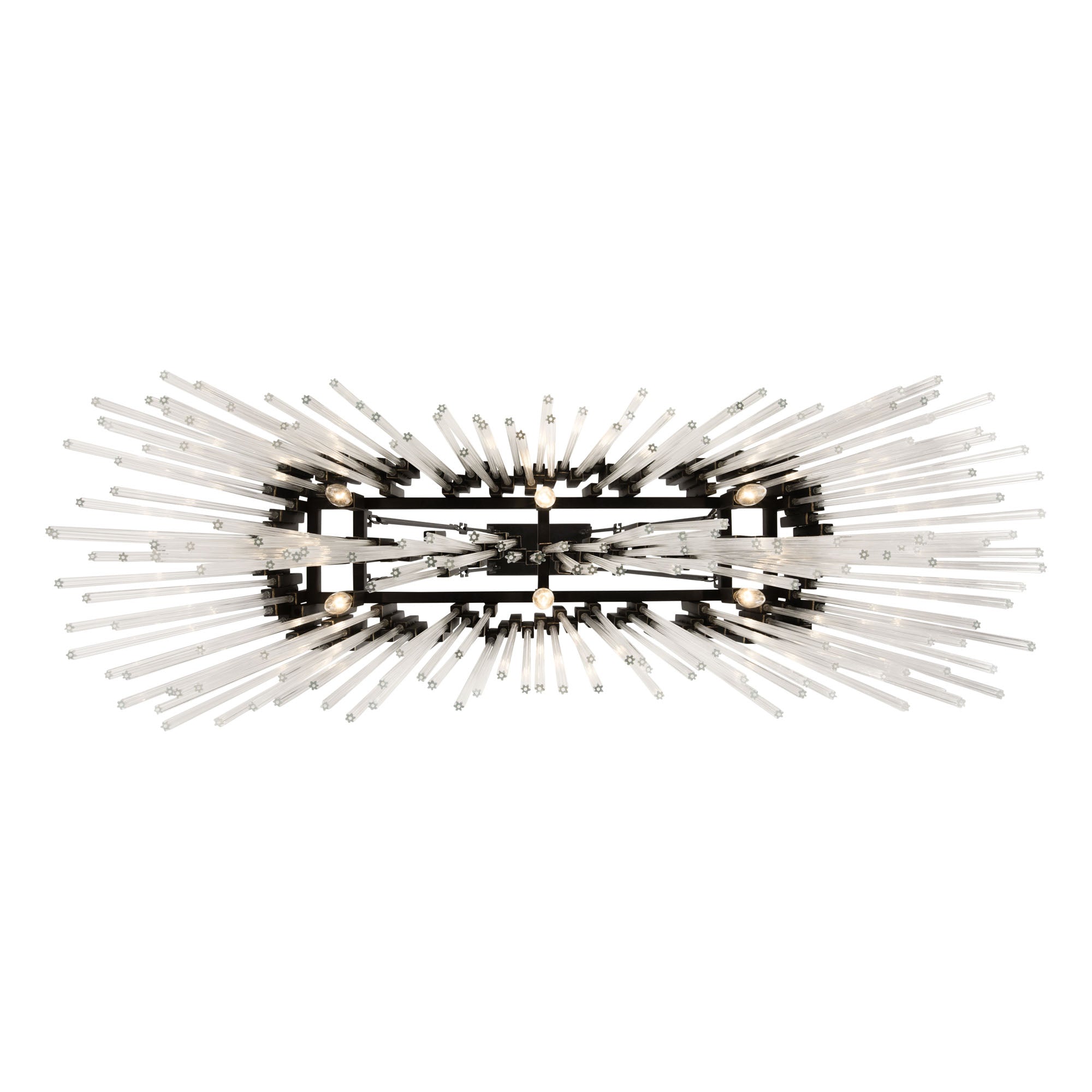 Matrix 6-Light Linear Pendant - Matte Black/French Gold