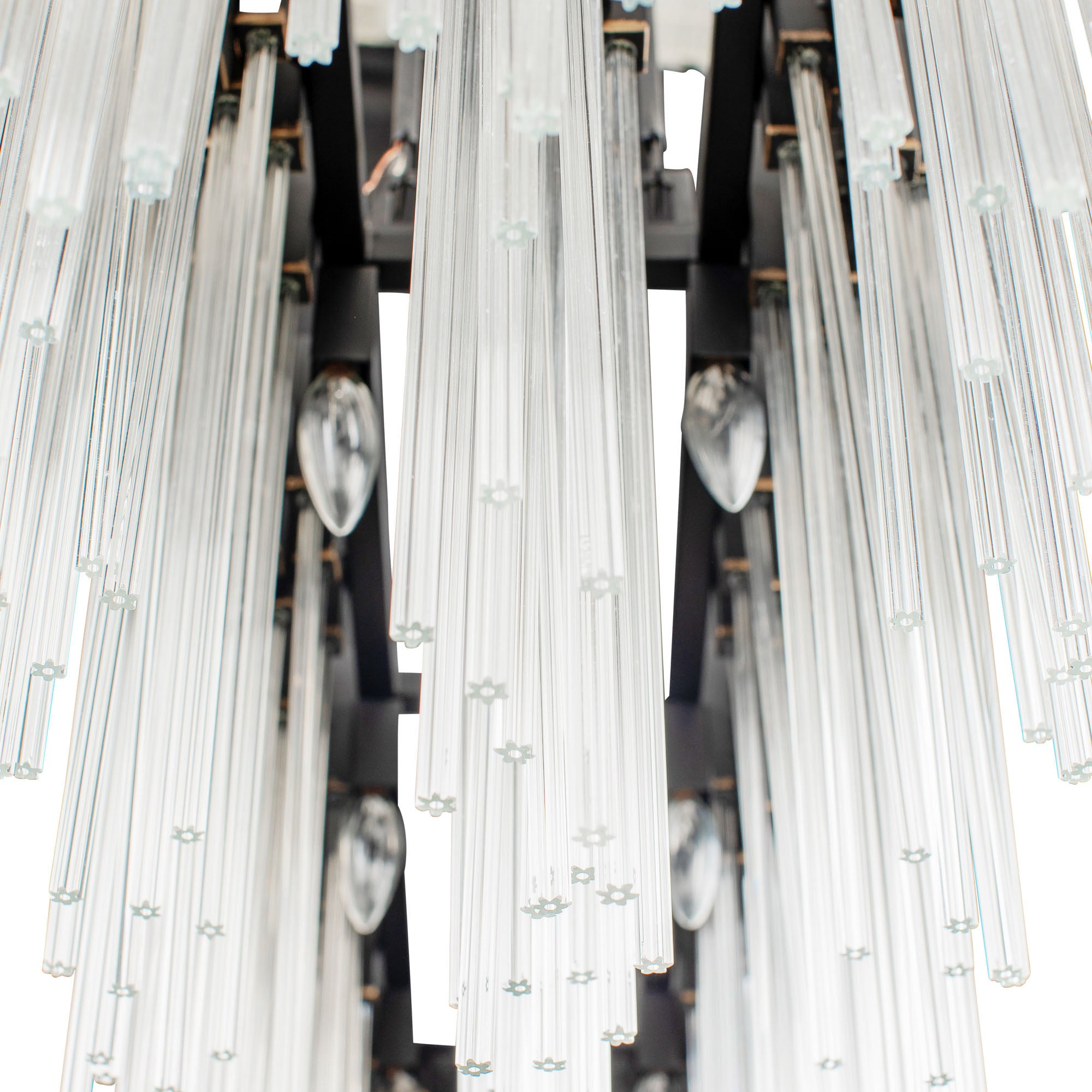 Matrix 8 Light Linear Pendant - Matte Black/French Gold