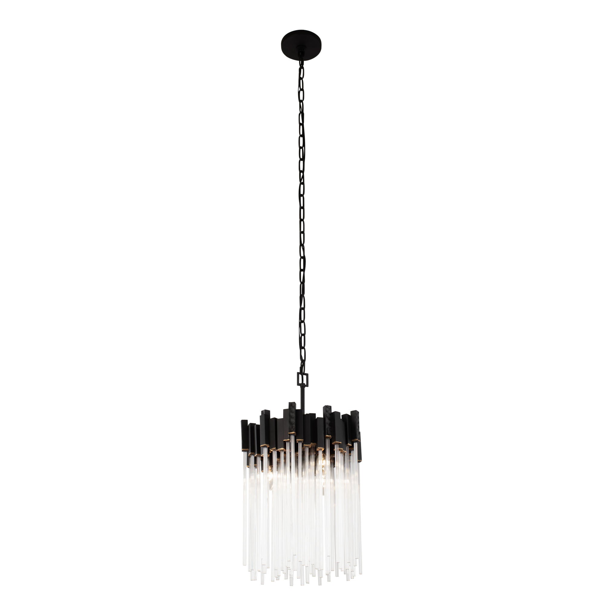 Matrix 3 Light Pendant - Matte Black/French Gold