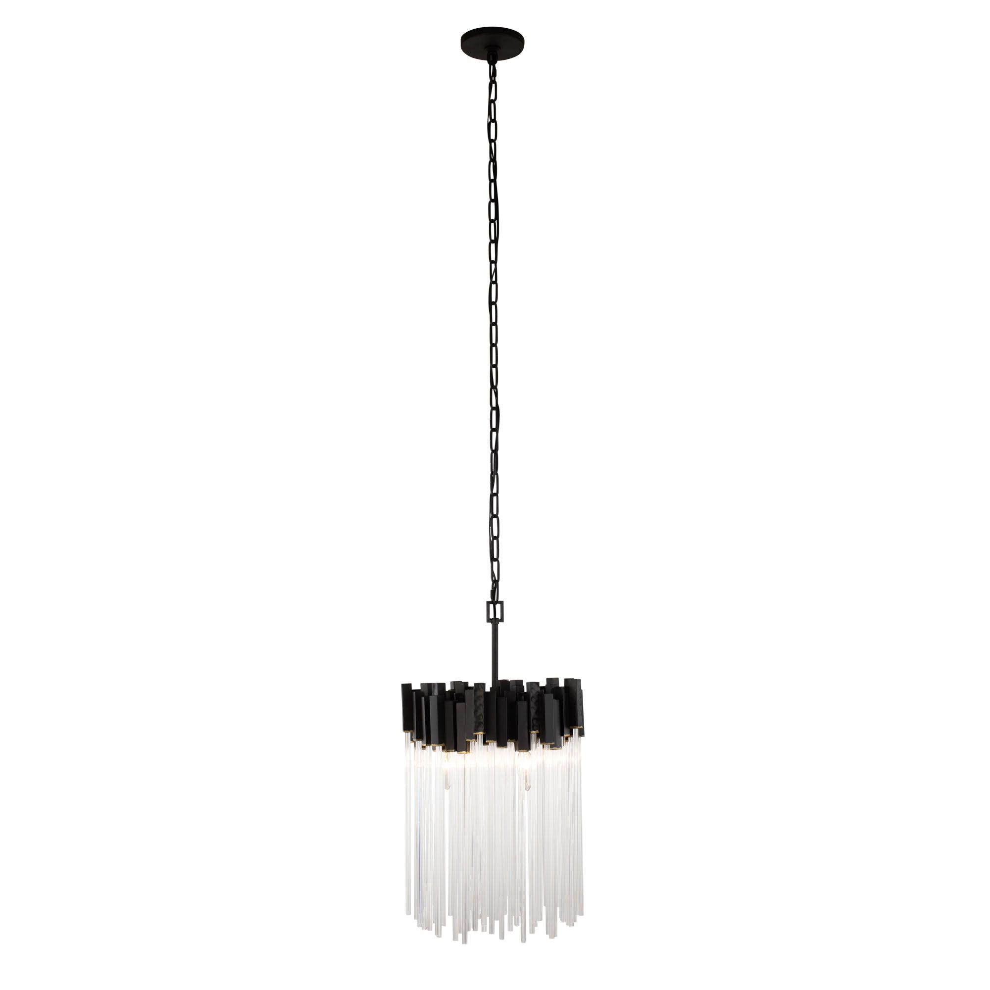 Matrix 3 Light Pendant - Matte Black/French Gold
