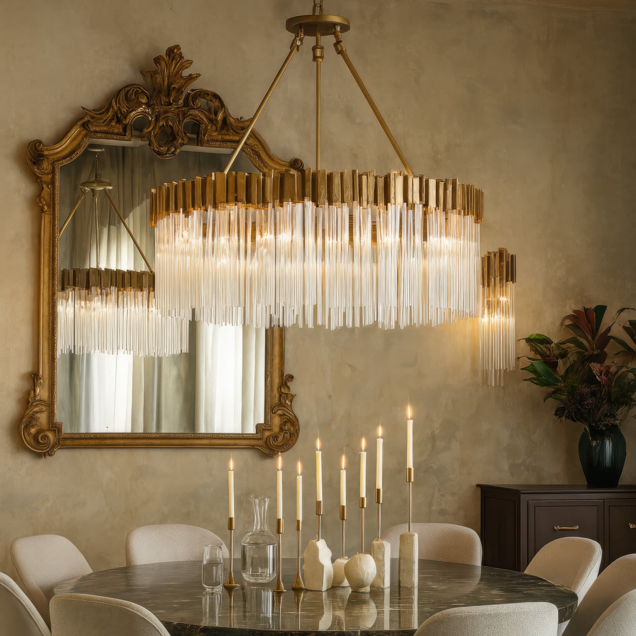 Matrix 12 Light Pendant - Havana Gold