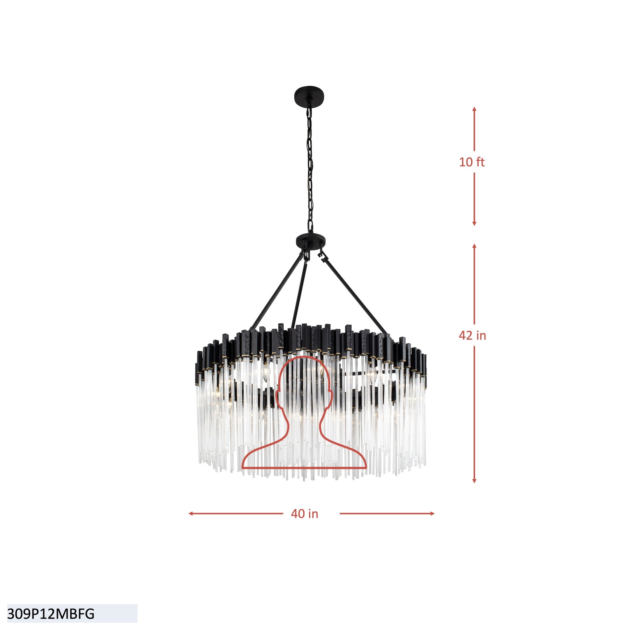 Matrix 12 Light Pendant - Havana Gold