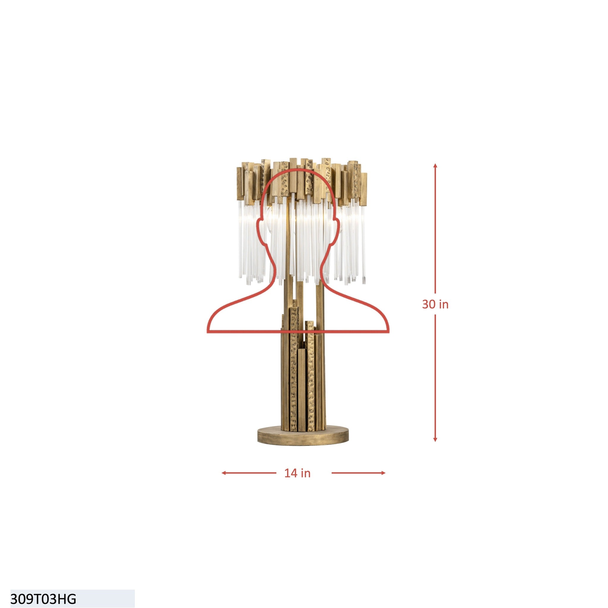 Matrix 3 Light Table Lamp - Havana Gold
