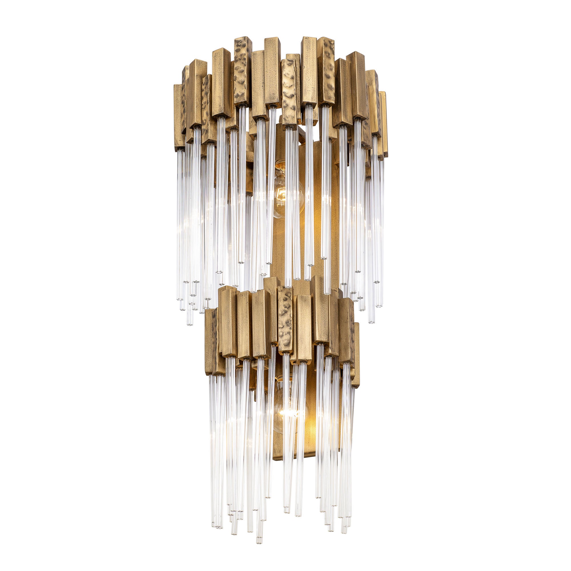 Matrix 2 Light 2-Tier Sconce - Havana Gold