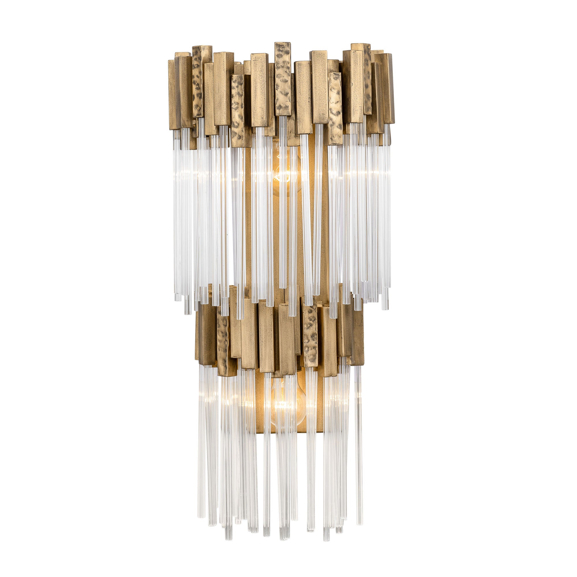 Matrix 2 Light 2-Tier Sconce - Havana Gold