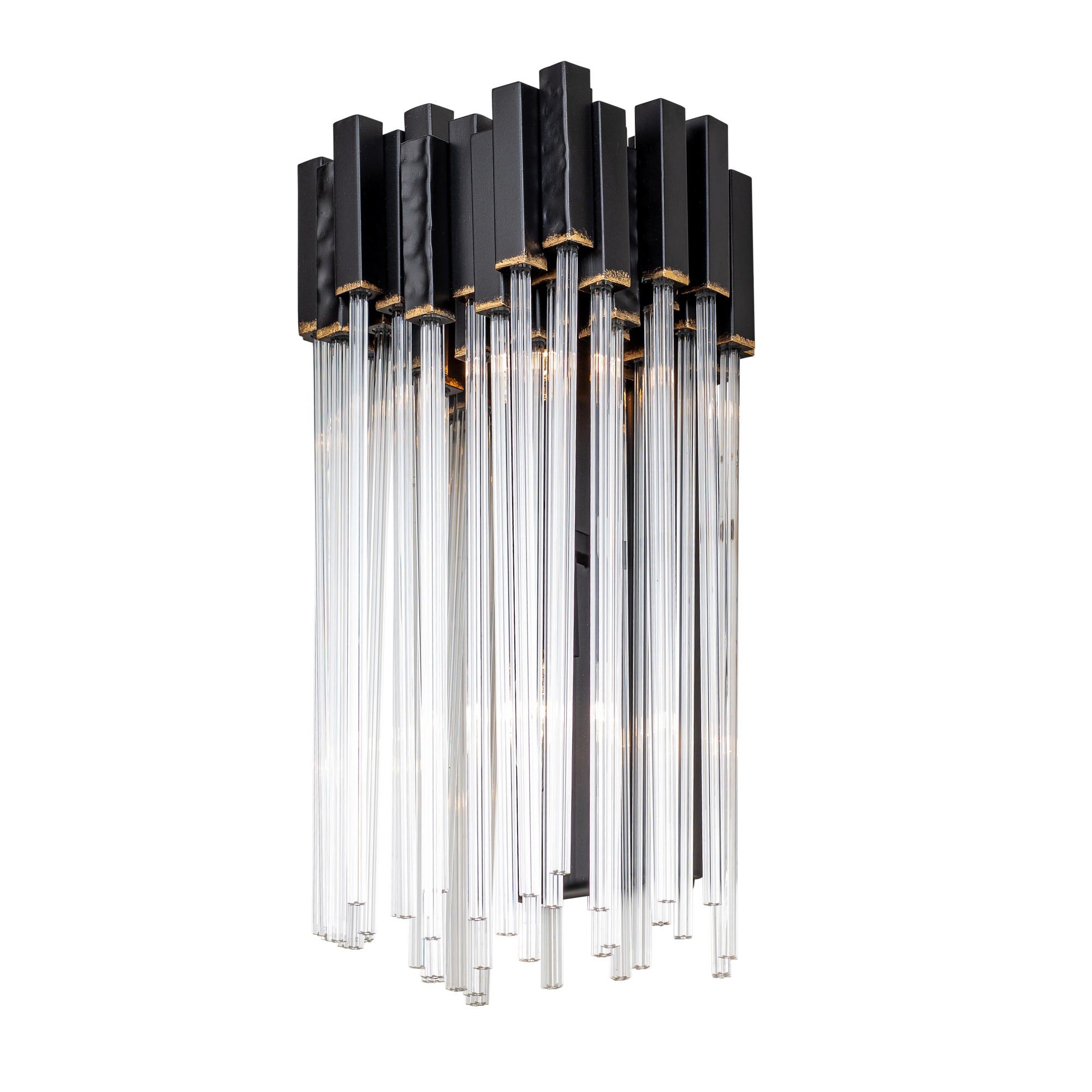 Matrix 2 Light Sconce - Matte Black/French Gold