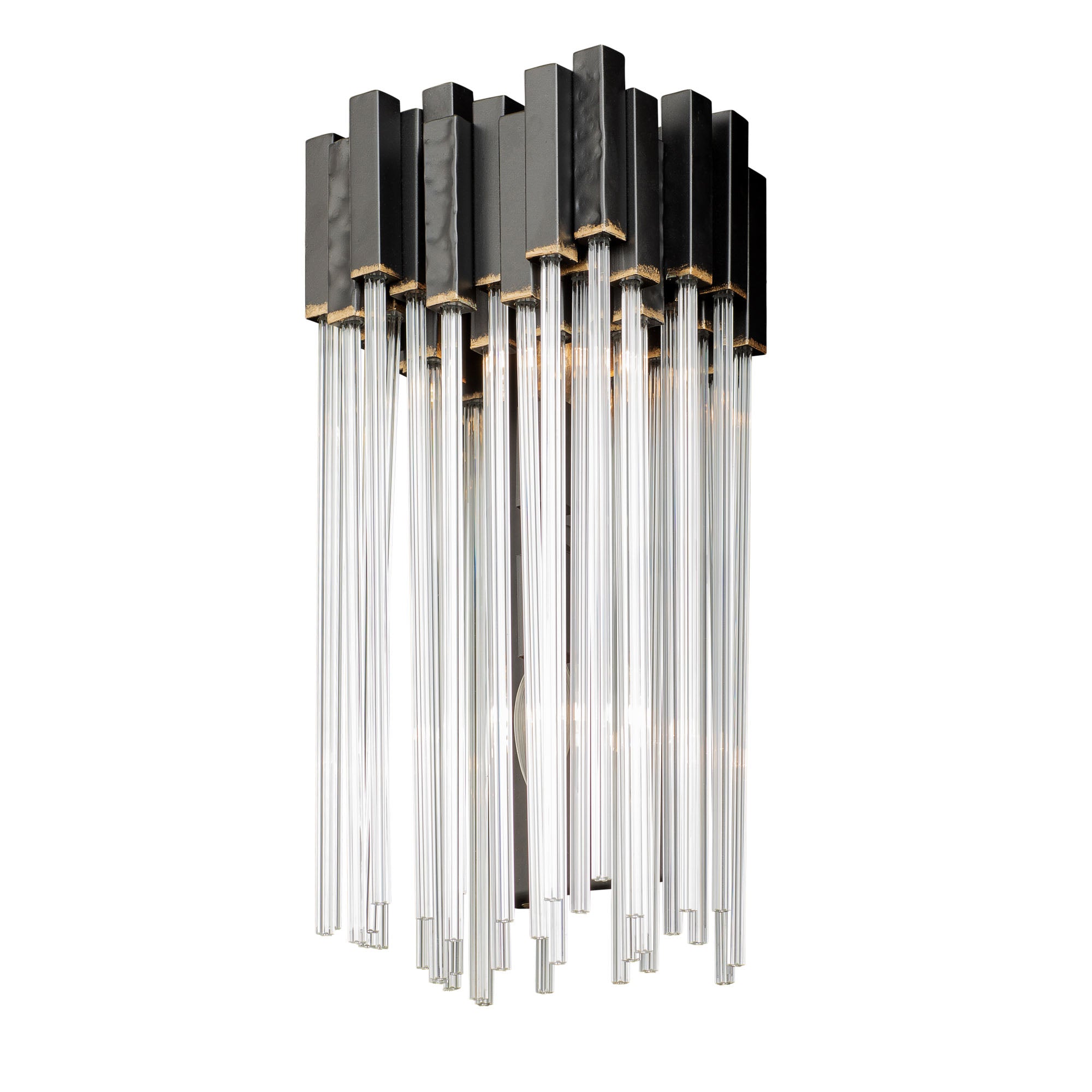 Matrix 2 Light Sconce - Matte Black/French Gold