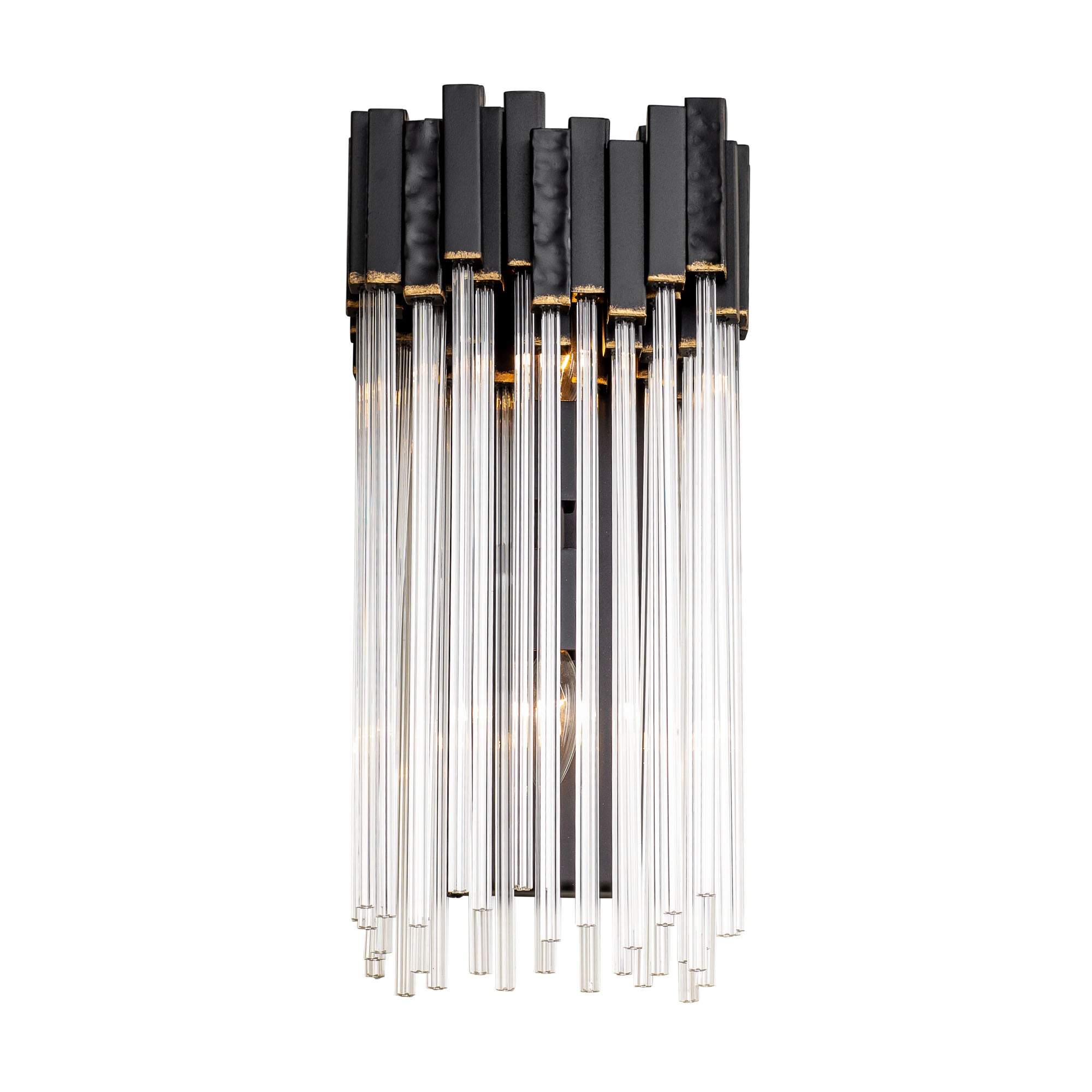 Matrix 2 Light Sconce - Matte Black/French Gold