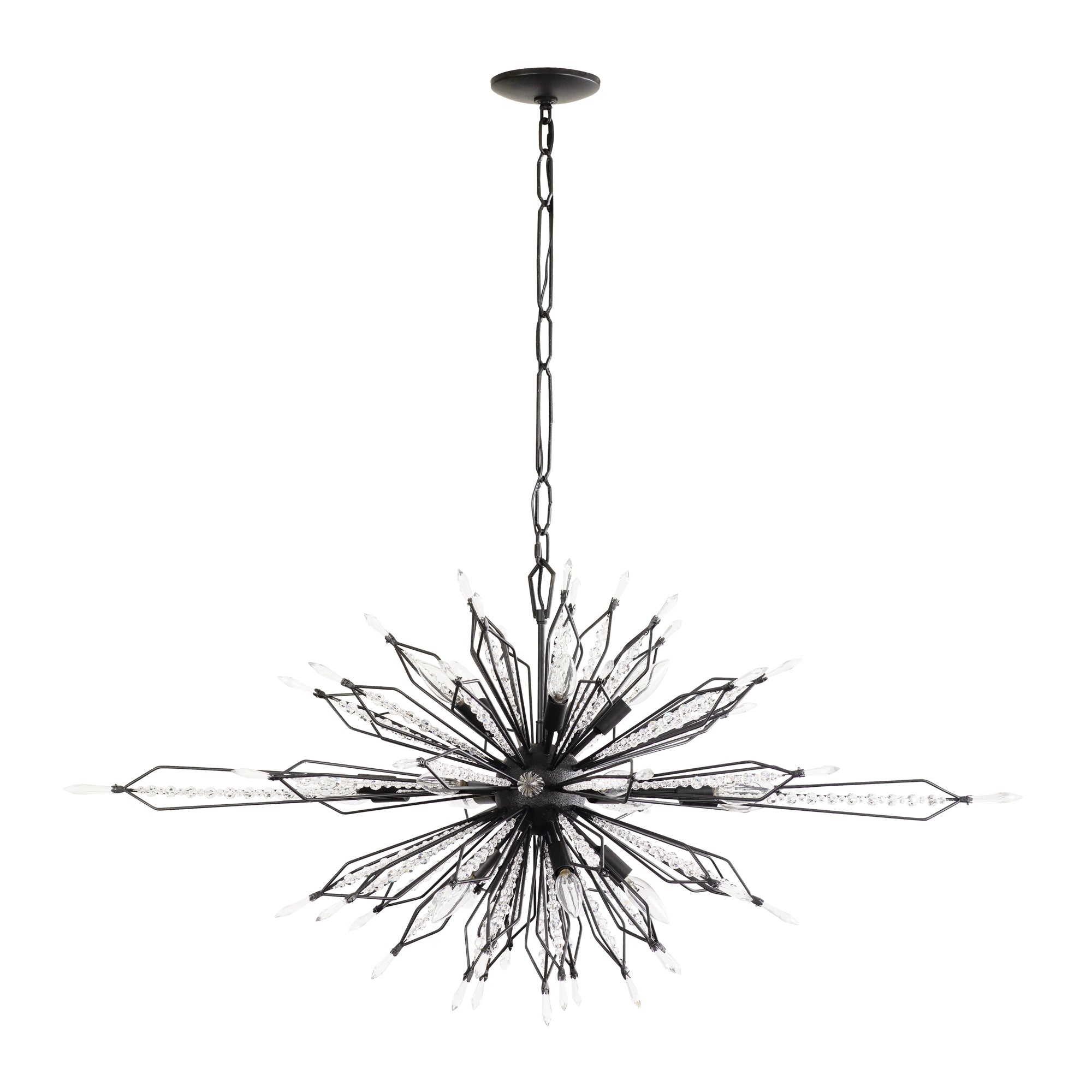 Orbital 16 Light Oval Linear Pendant - Carbon