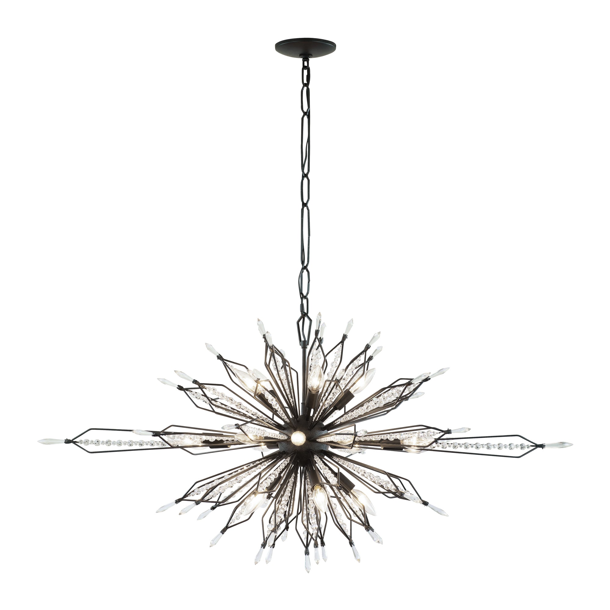 Orbital 16 Light Oval Linear Pendant - Carbon