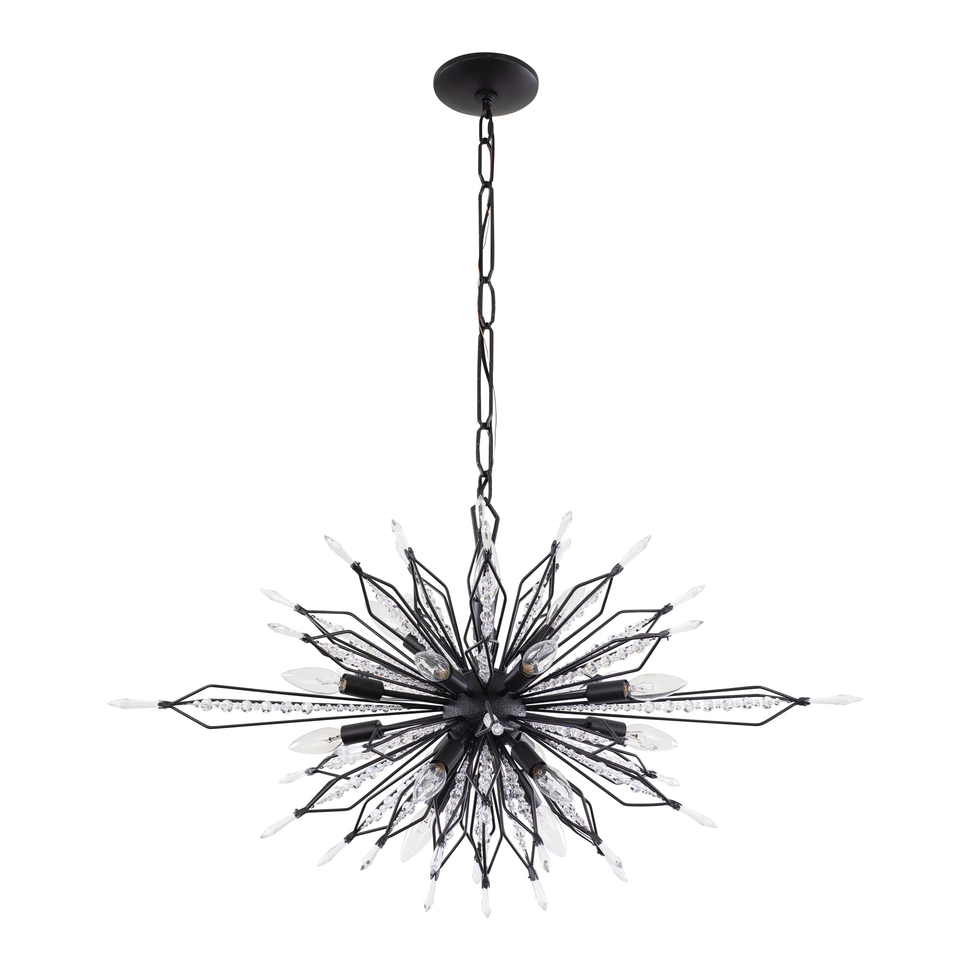 Orbital 16 Light Oval Linear Pendant - Carbon