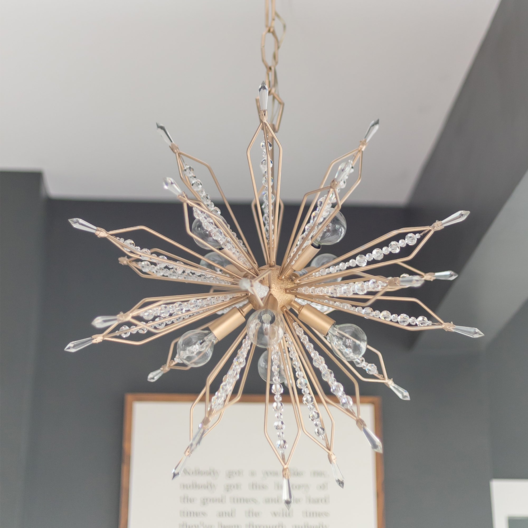 Orbital 8 Light Small Pendant - Gold Dust