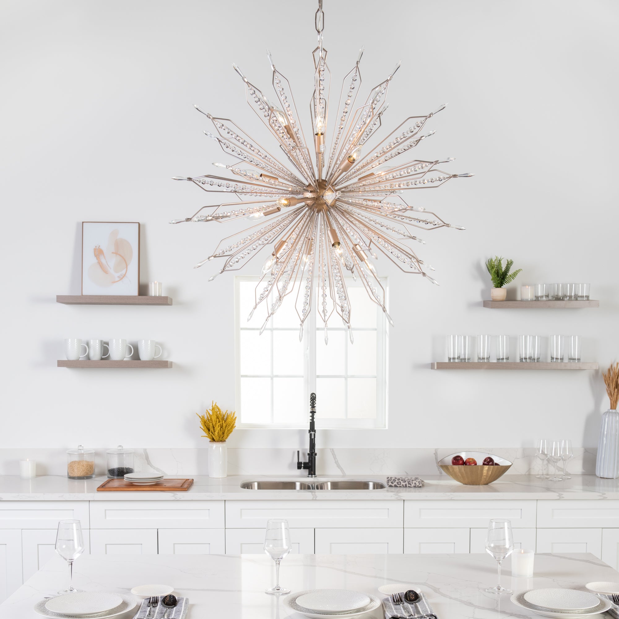 Orbital 16 Light Large Pendant - Gold Dust