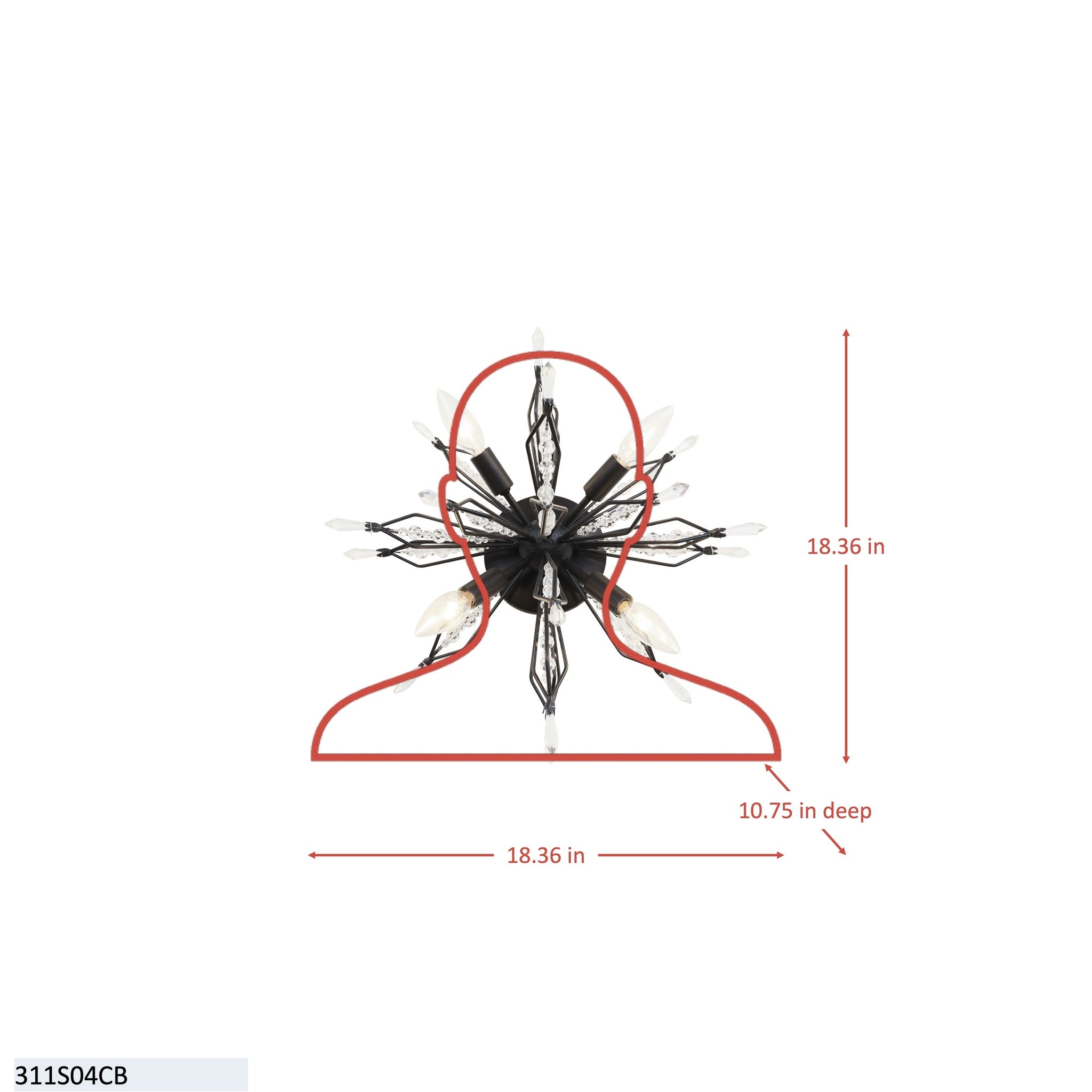 Orbital 4 Light Wall/Ceiling Light - Carbon