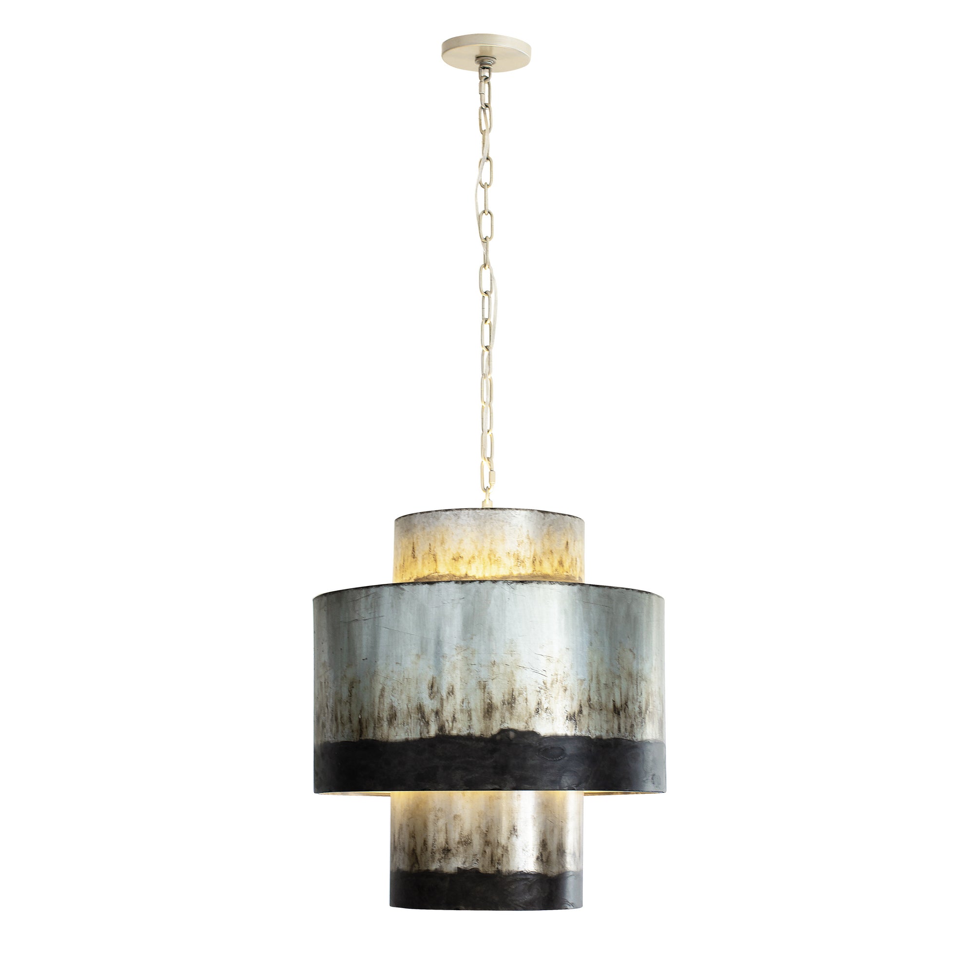 Cannery 4 Light Tall Pendant - Ombre Galvanized