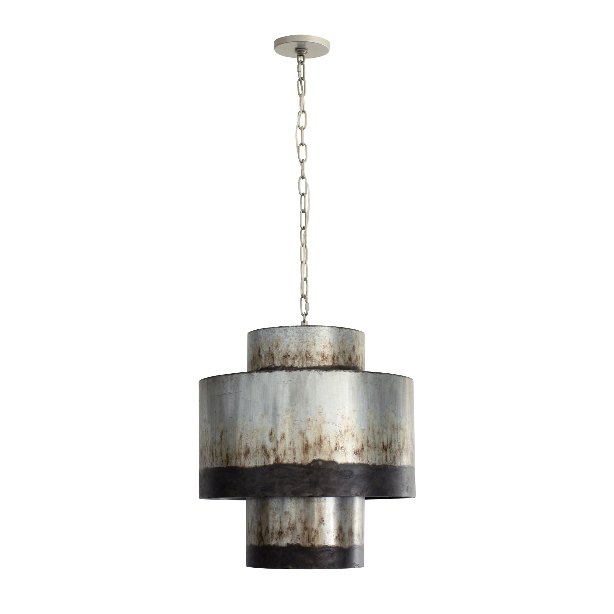 Cannery 4 Light Tall Pendant - Ombre Galvanized