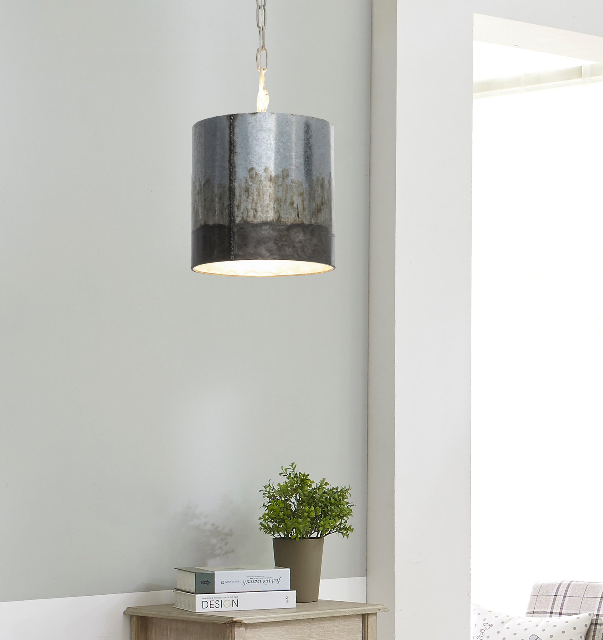 Cannery 1 Light Mini Pendant - Ombre Galvanized