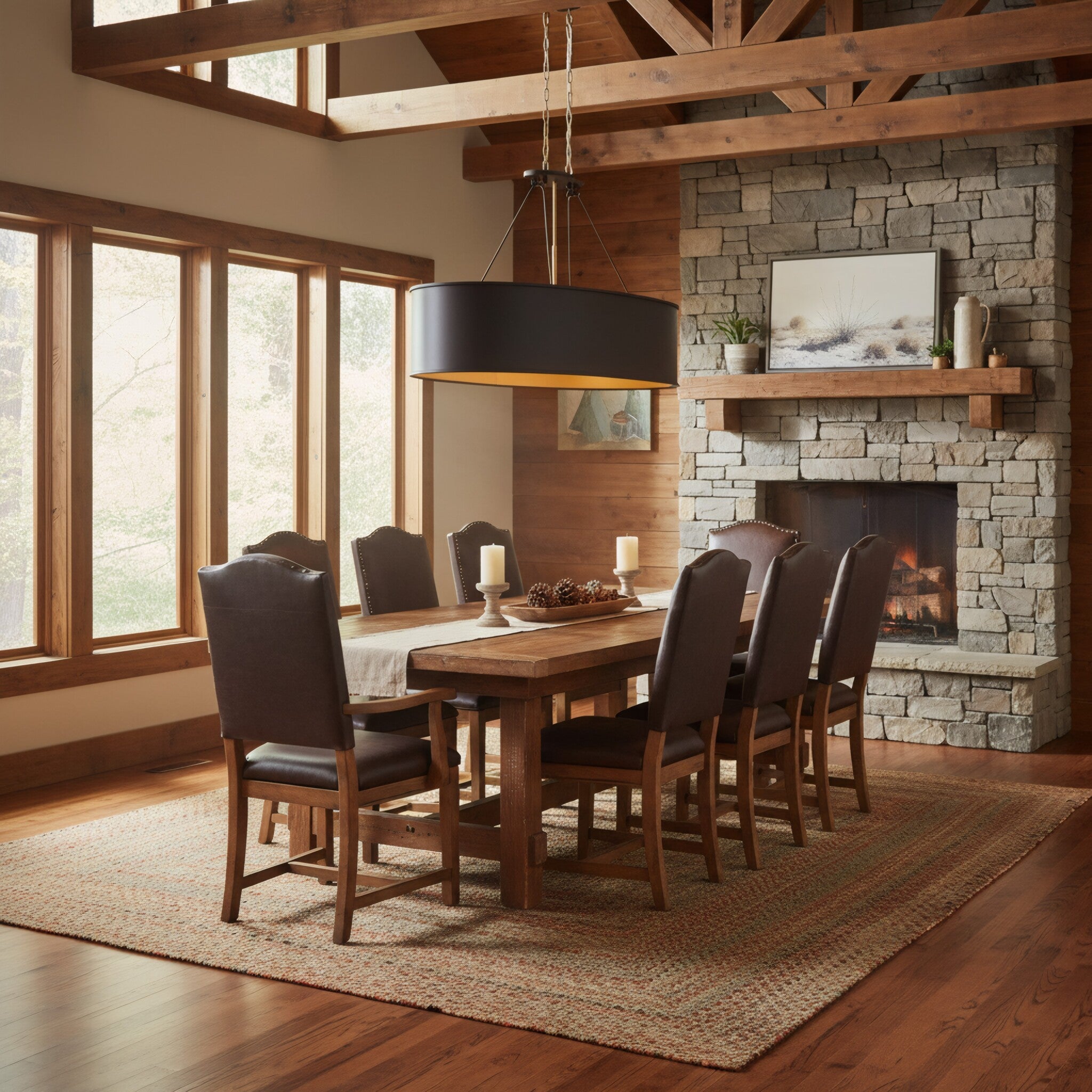 Cannery 5 Light Linear - Dark Bronze / French Gold