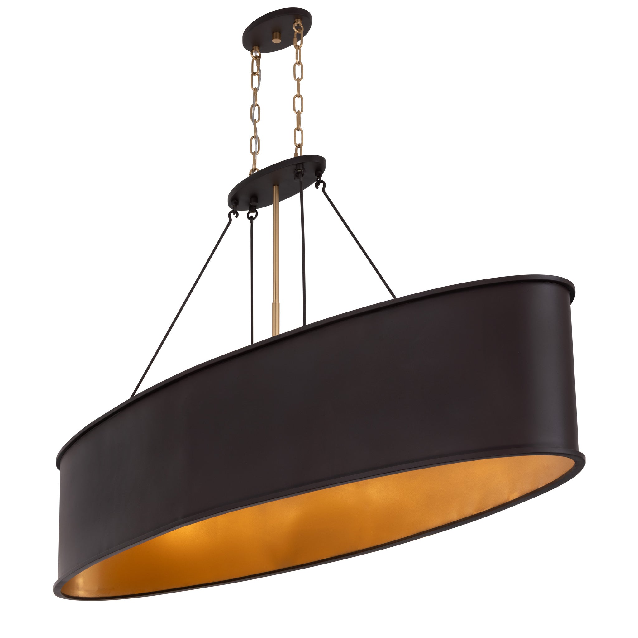 Cannery 7 Light Linear - Dark Bronze & French Gold