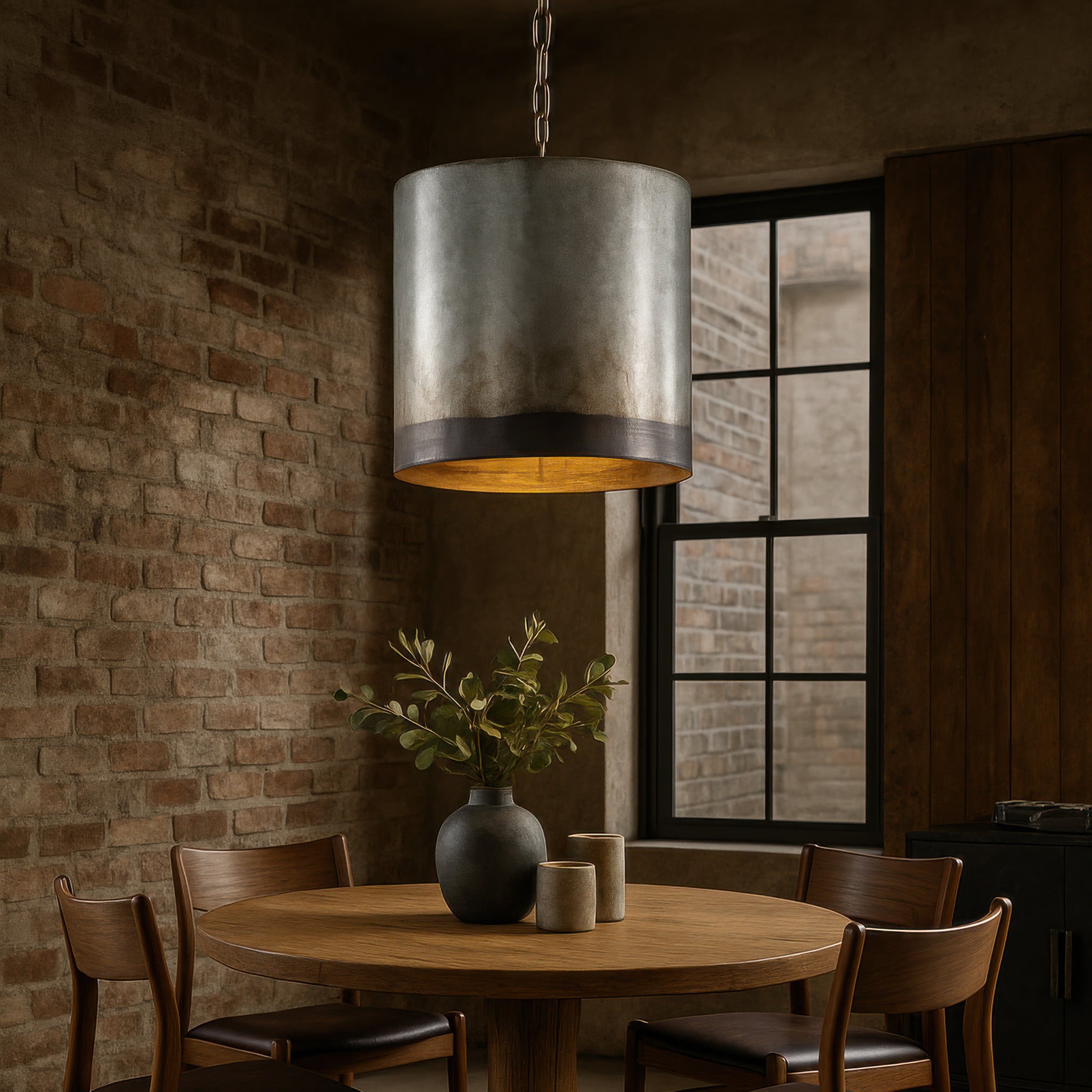 Cannery 3 Light Pendant - Ombre Galvanized