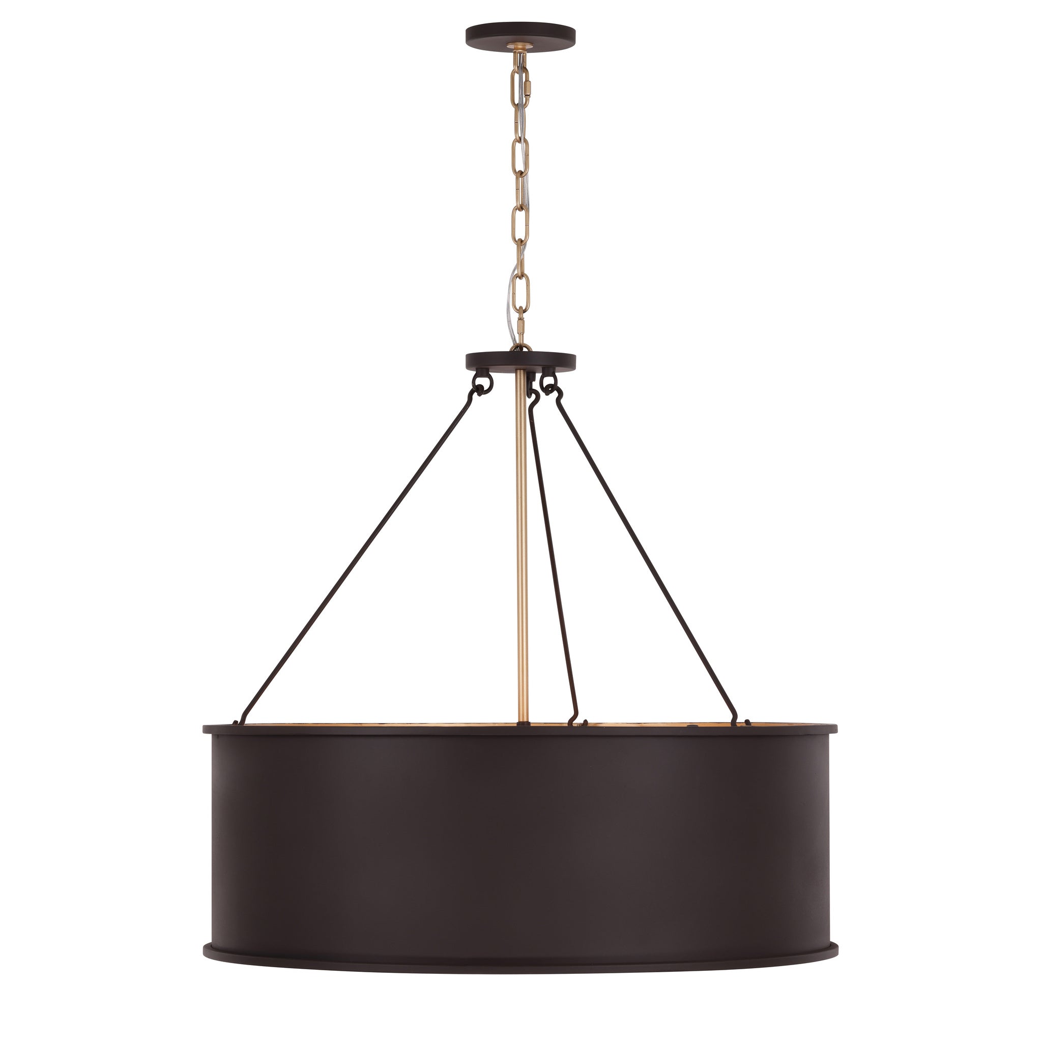 Cannery 5 Light Pendant - Dark Bronze & French Gold