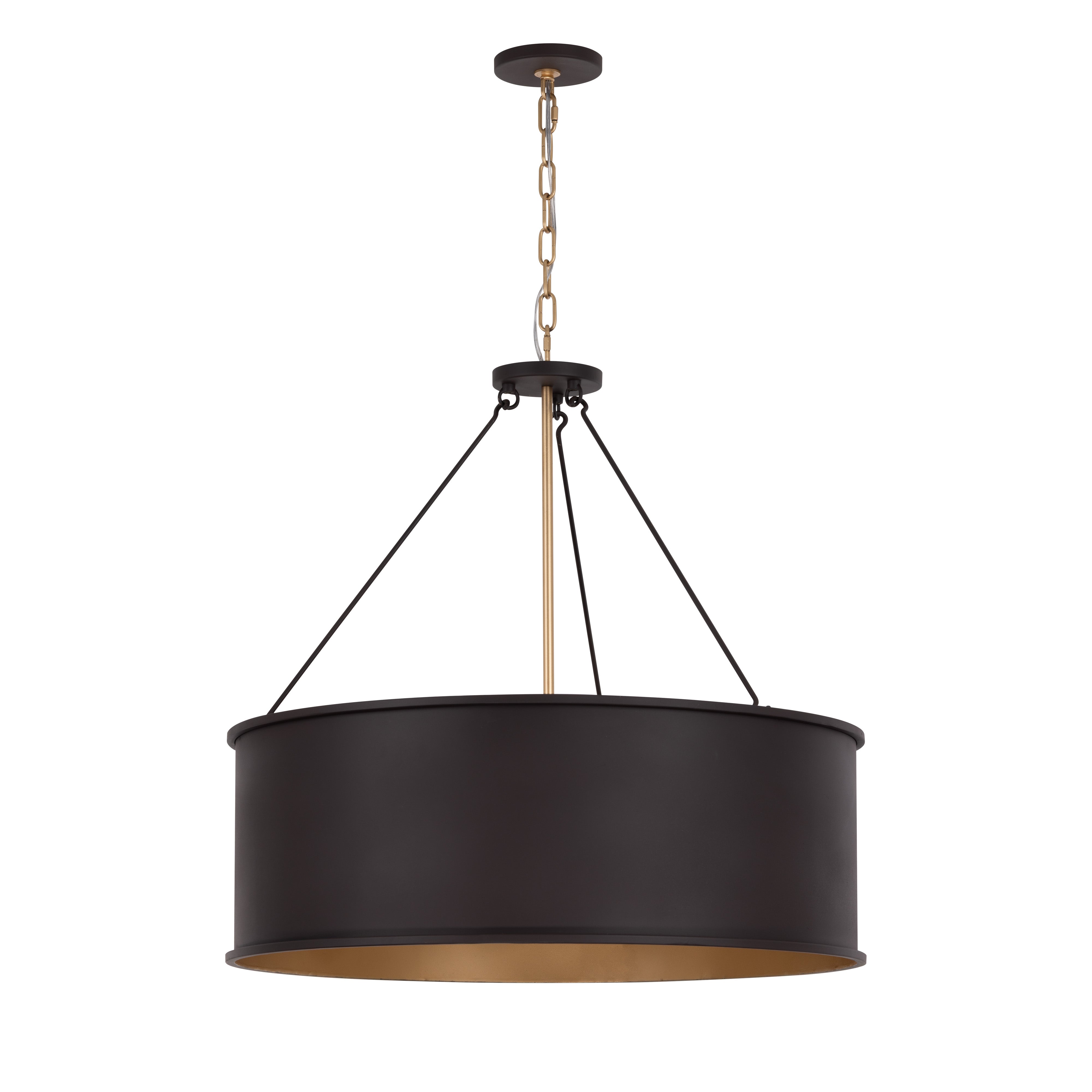 Cannery 5 Light Pendant - Dark Bronze / French Gold