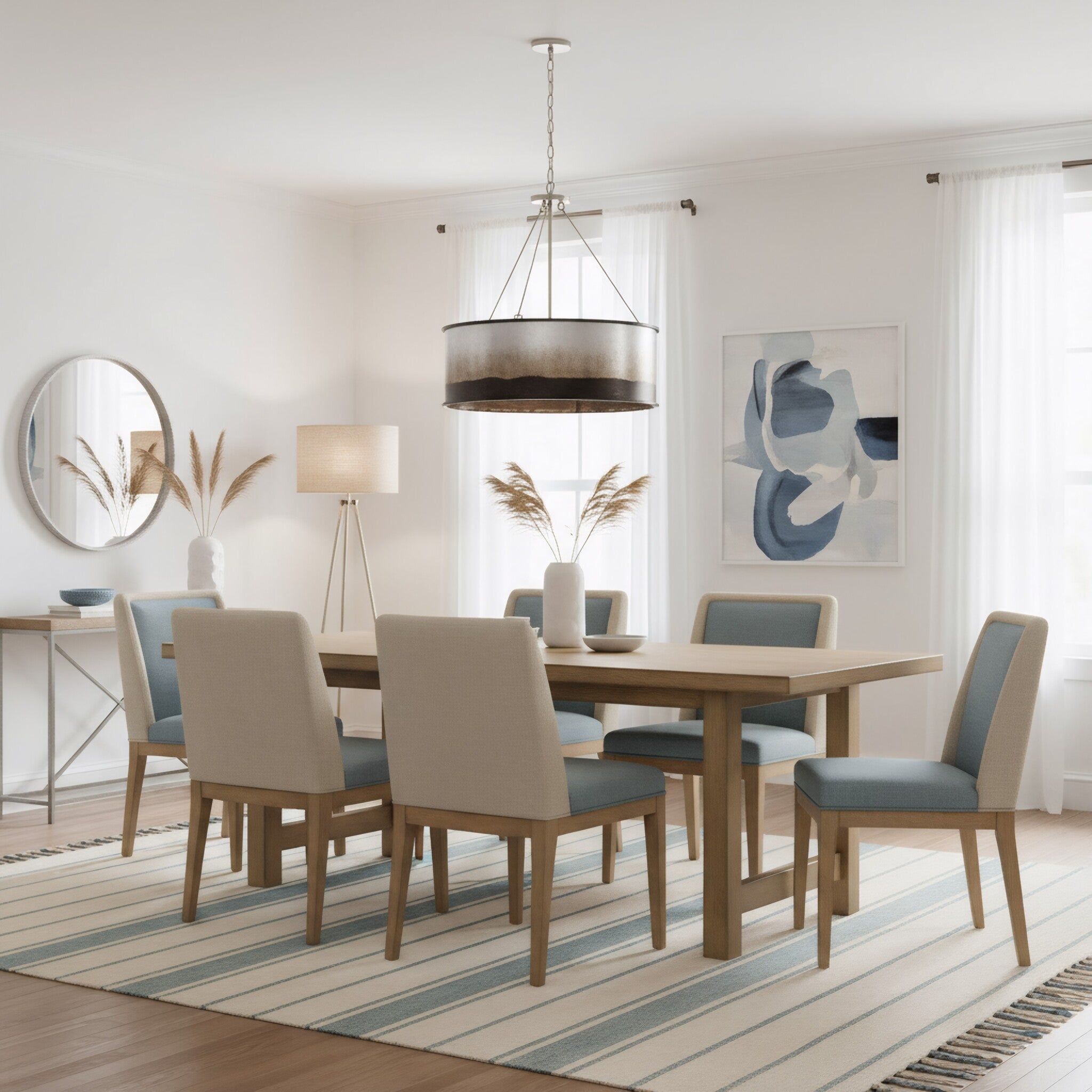 Cannery 5 Light Pendant - Ombre Galvanized