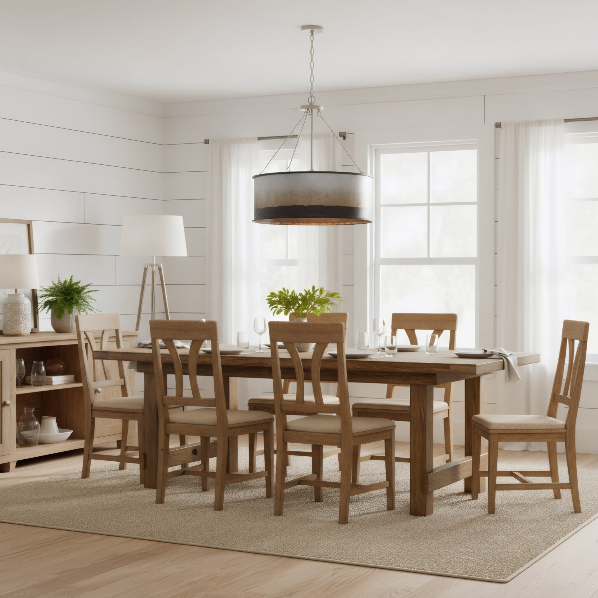 Cannery 5 Light Pendant - Ombre Galvanized