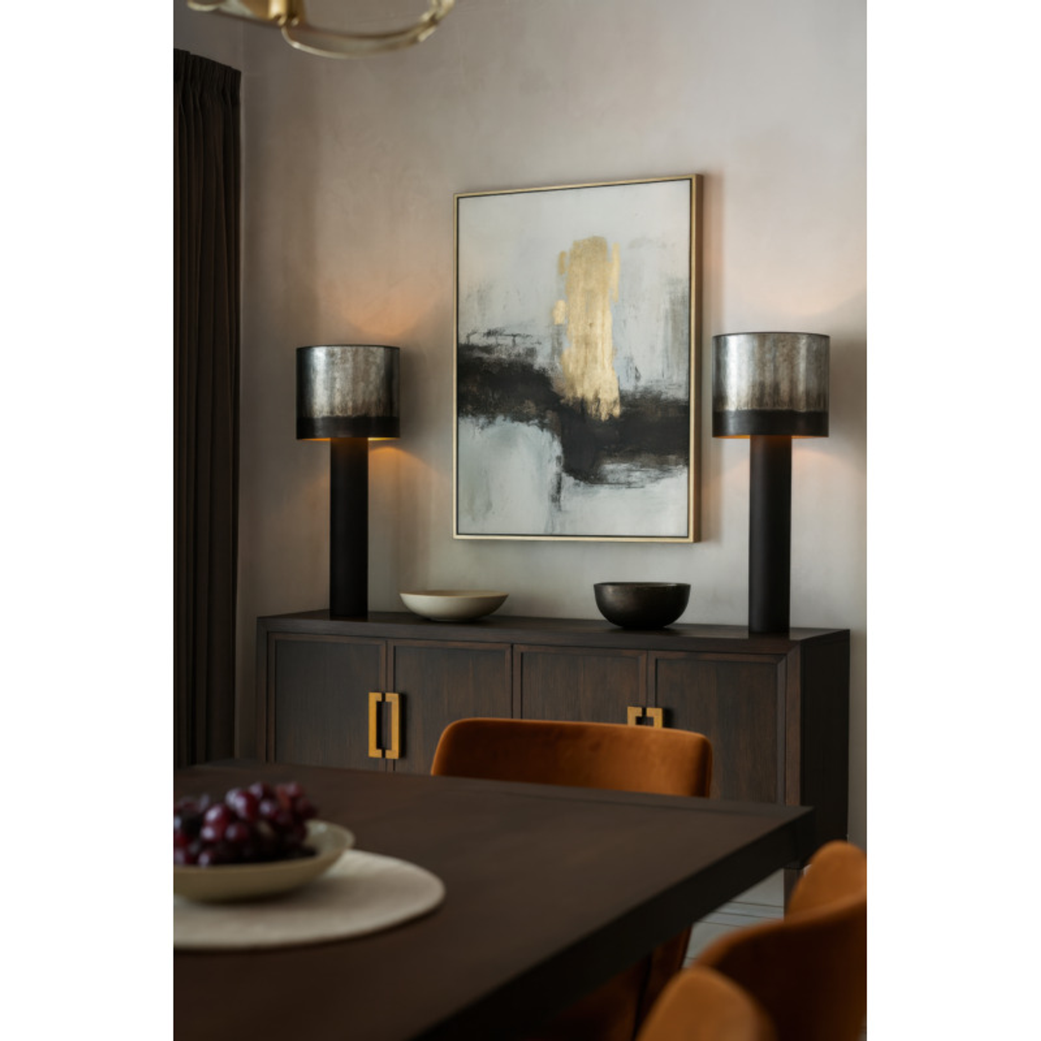 Cannery 2-Light Buffet Table Lamp - Ombre Galvanized