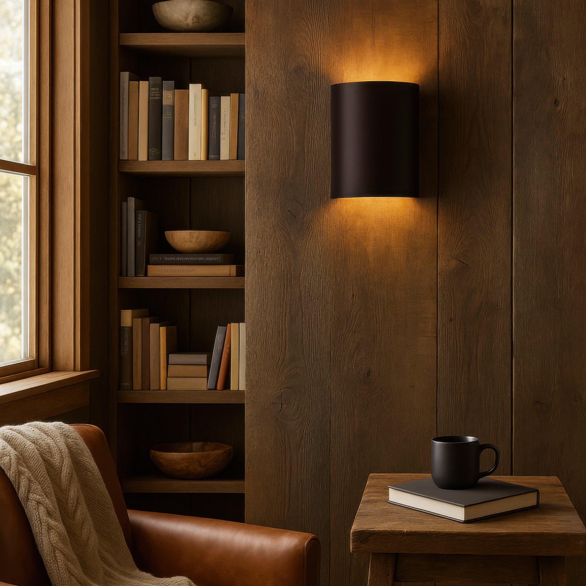 Cannery 1 Light Sconce - Dark Bronze & French Gold
