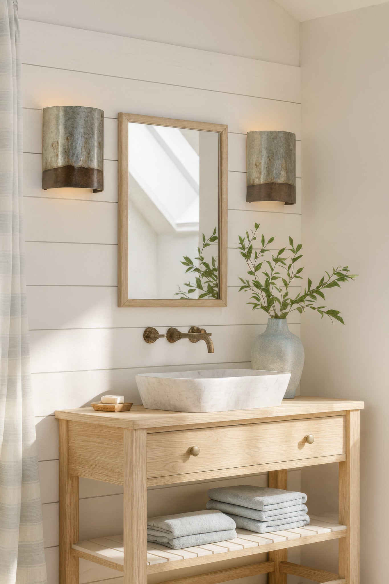 Cannery 1 Light Sconce - Ombre Galvanized