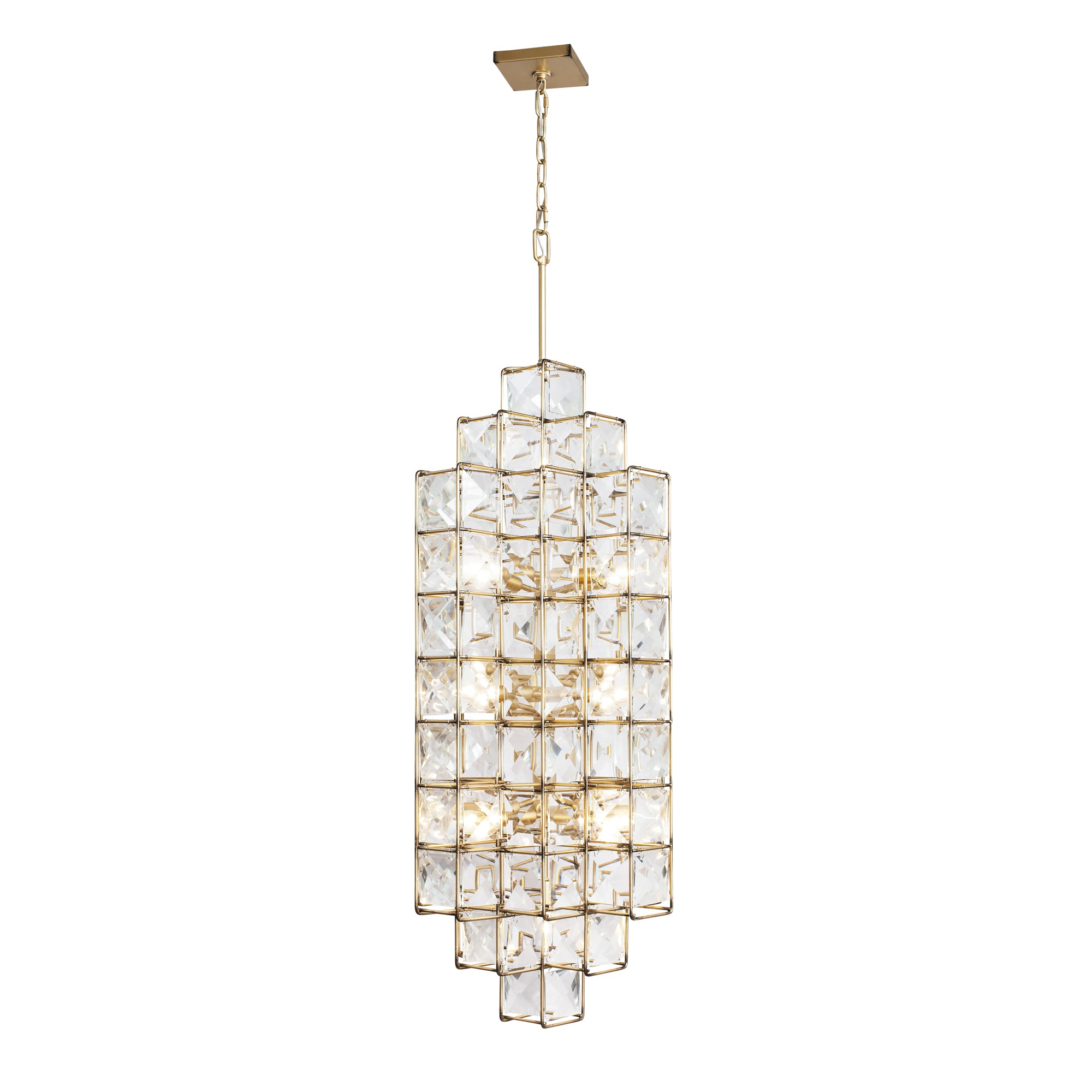 Cubic 14-Light Foyer - Calypso Gold