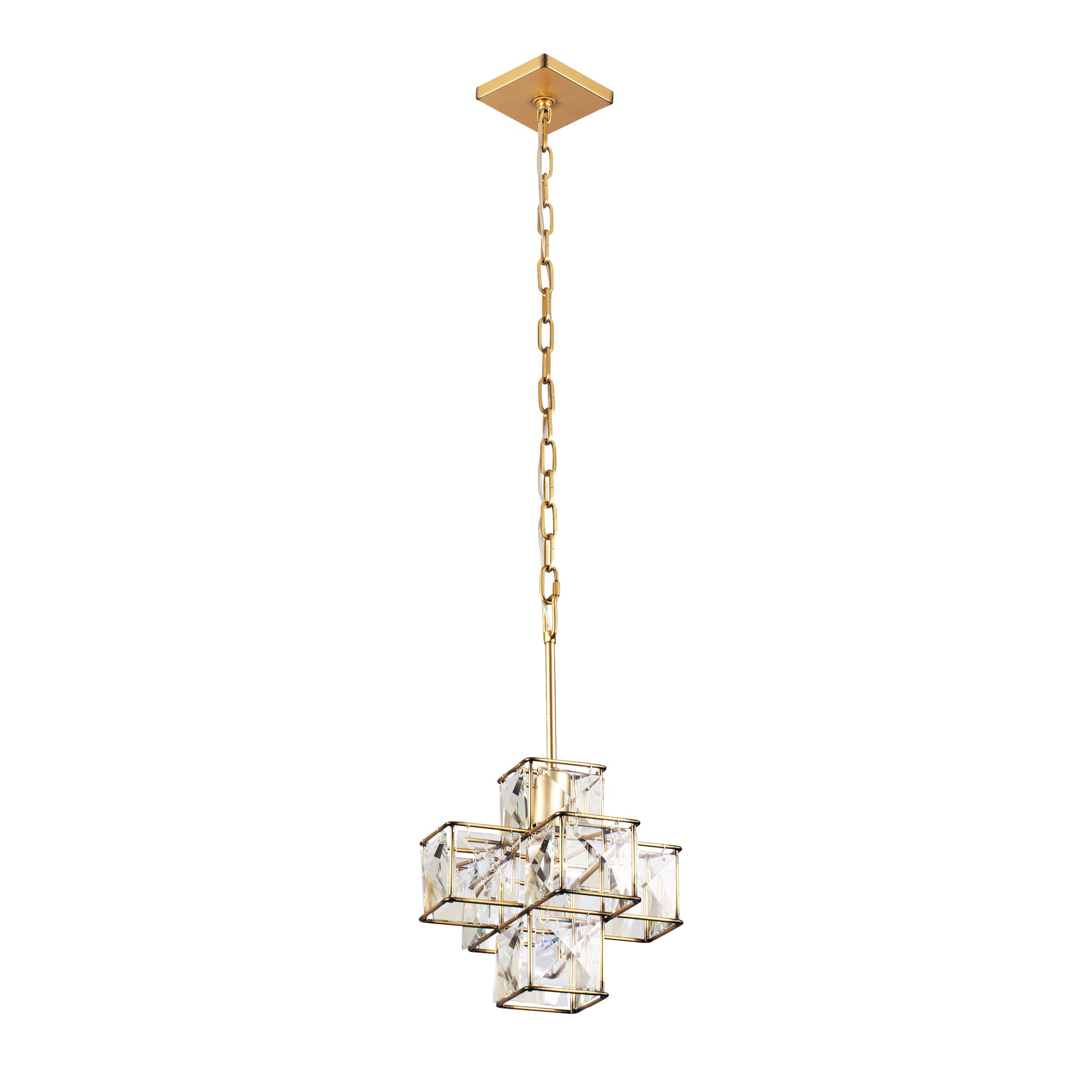 Cubic 1 Light Pendant - Calypso Gold