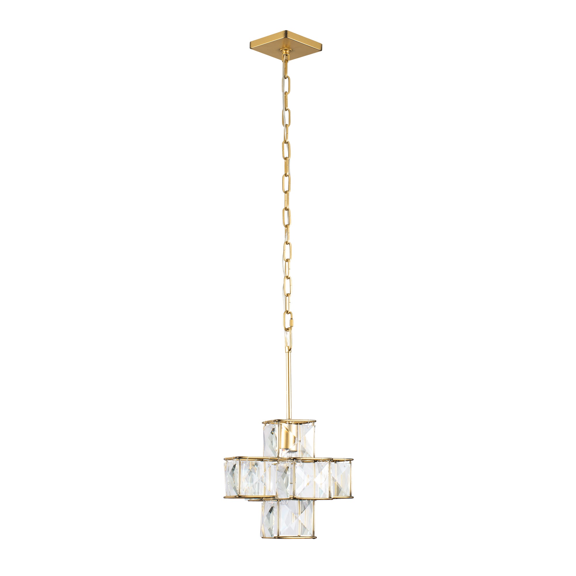 Cubic 1 Light Pendant - Calypso Gold