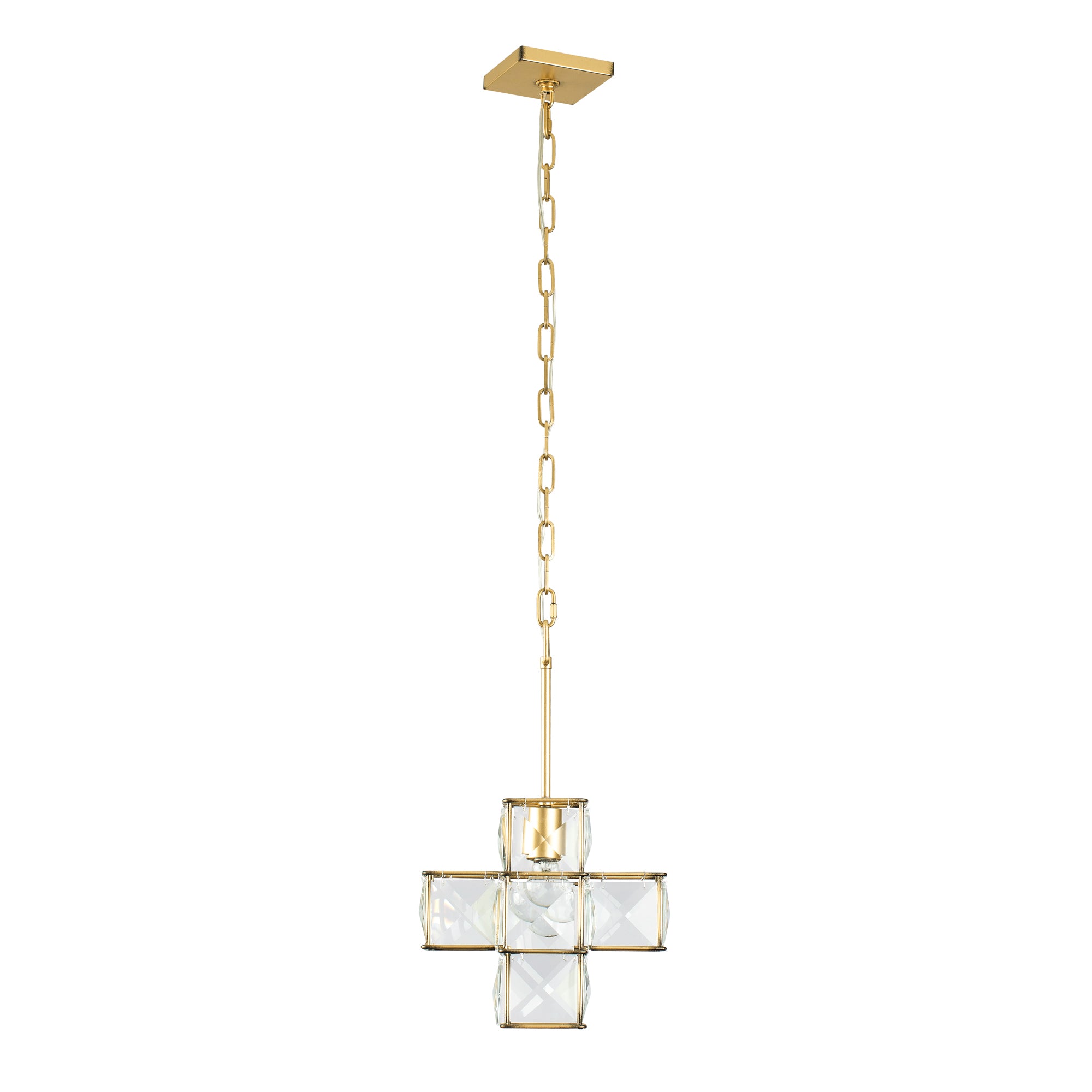 Cubic 1 Light Pendant - Calypso Gold